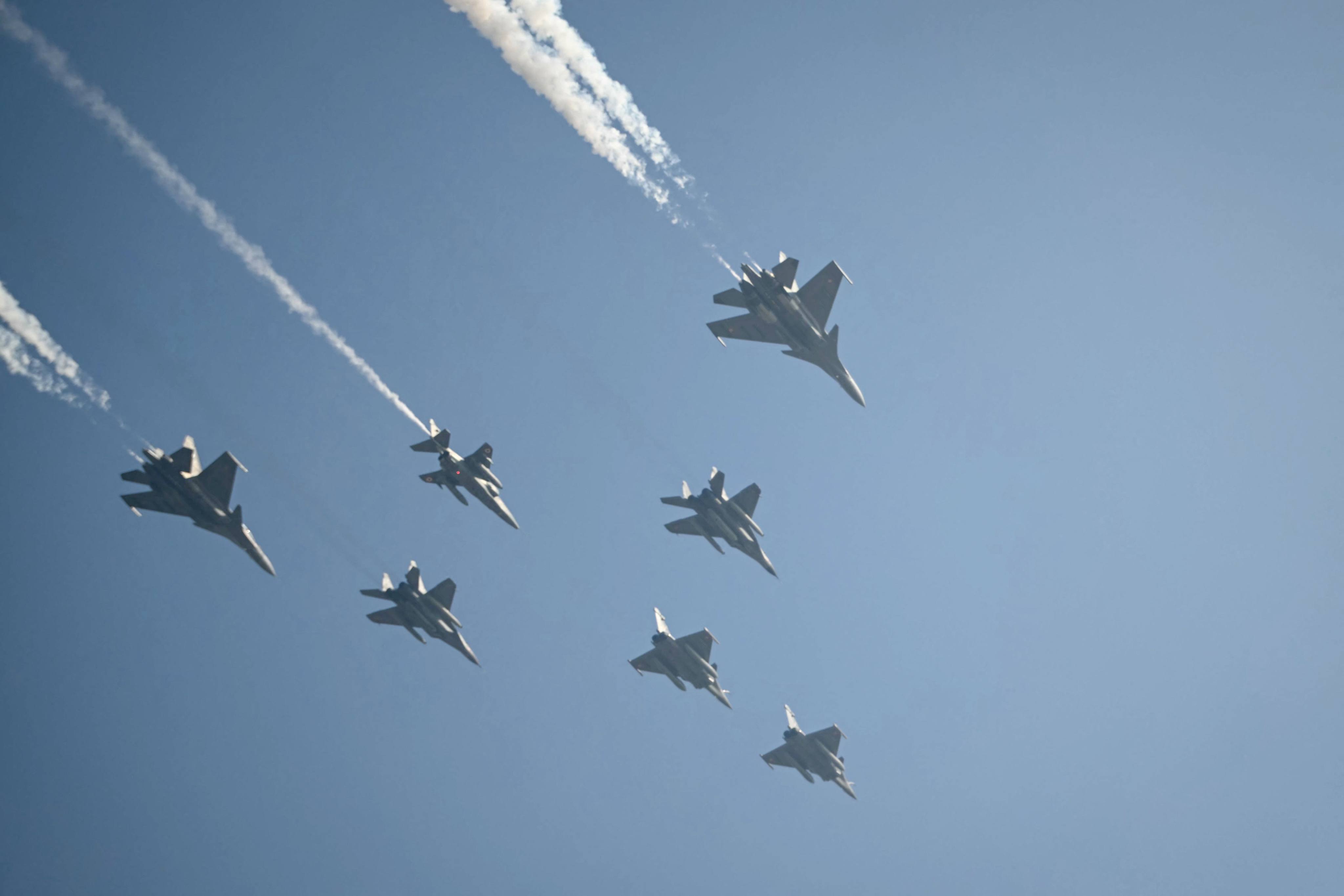 Indian Air Force’s Rafale jets fly during the country’s Republic Day parade at Kartavya Path in New Delhi in January. Photo: AFP