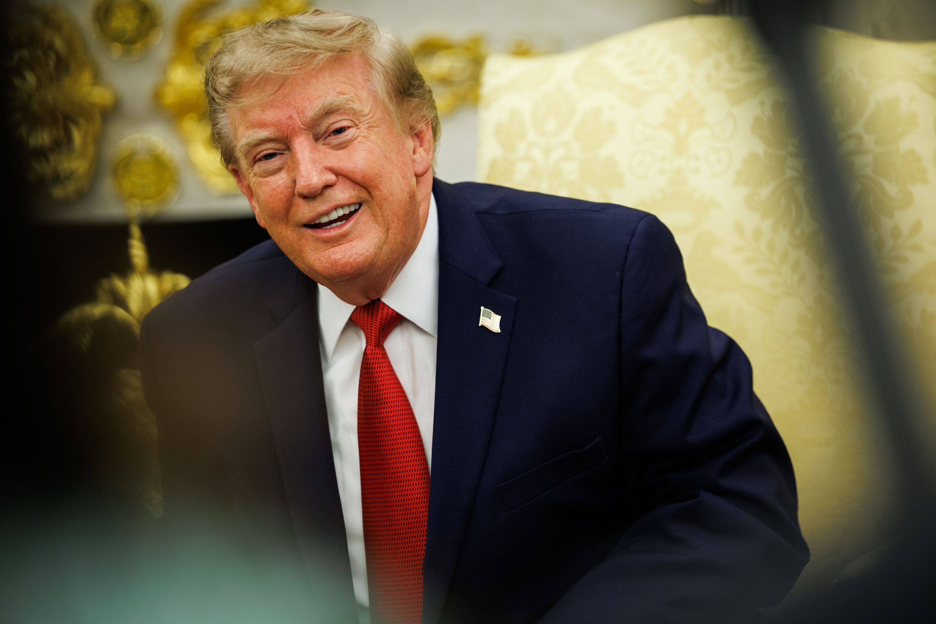 US President Donald Trump answers questions from reporters at the White House on Monday. Photo: PI via ZUMA Press Wire/dpa