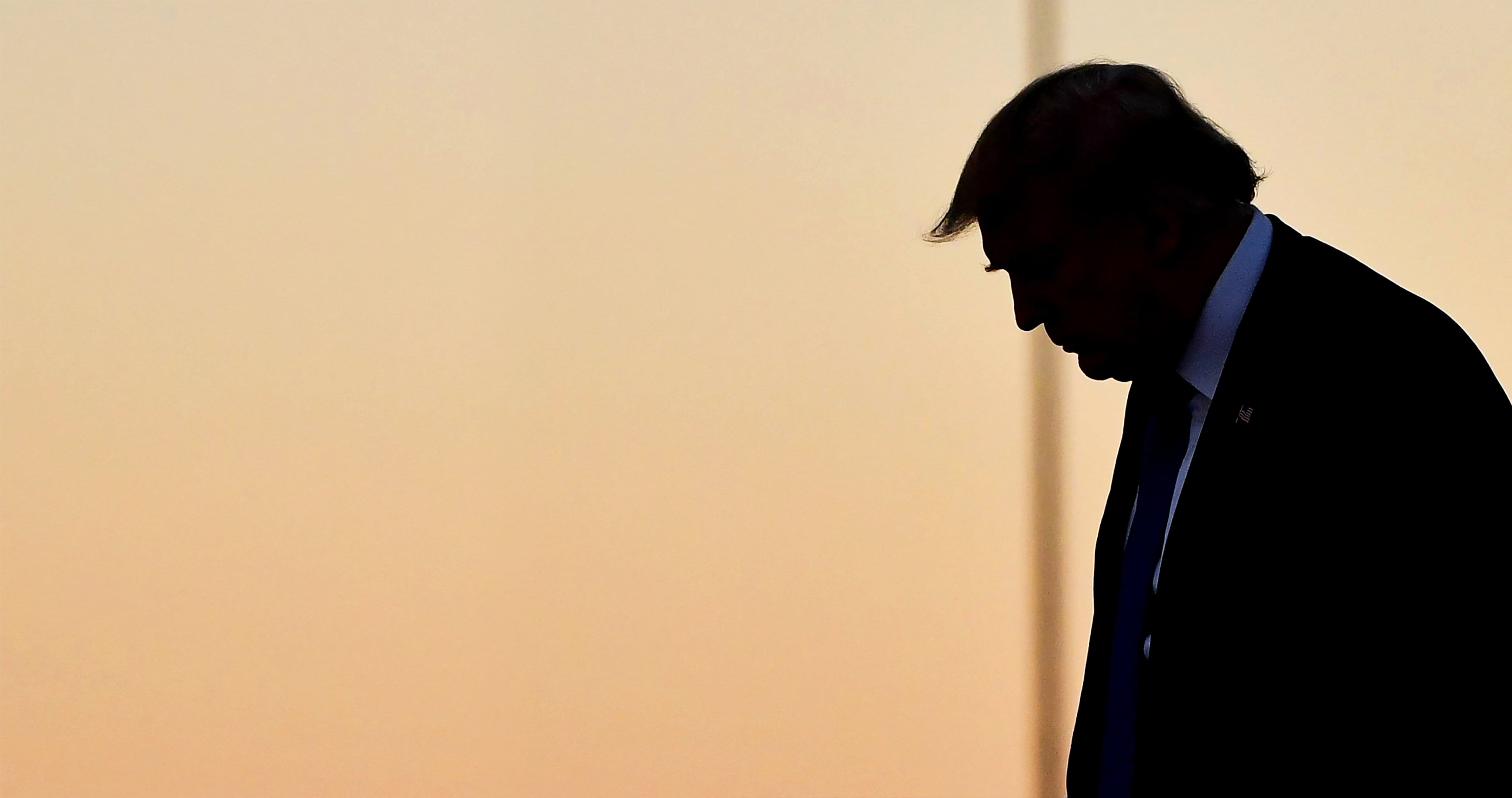 US President Donald Trump steps off Air Force One in Las Vegas in 2018. File photo: AFP
