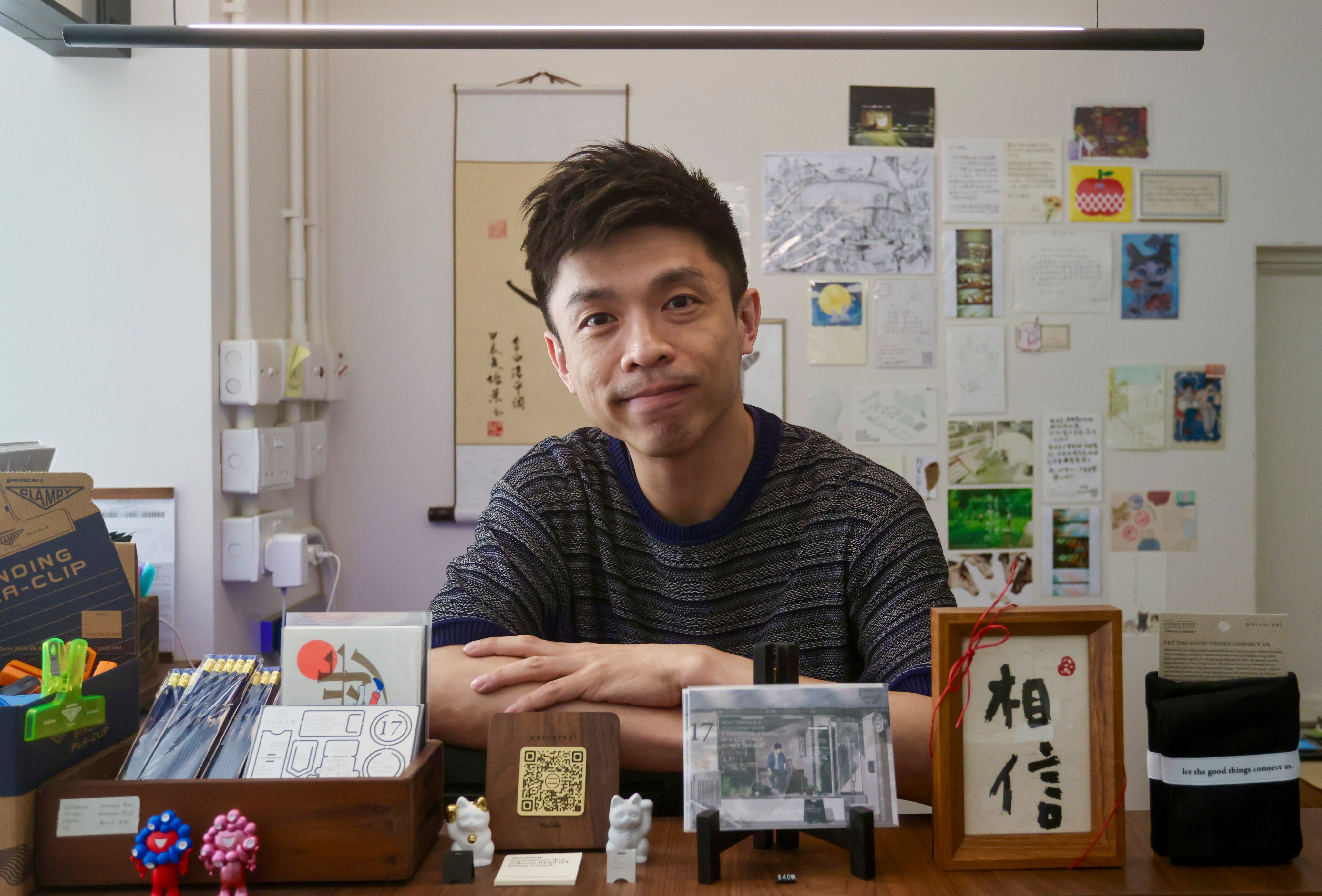 To Chun-pong is the founder of Nocturnal Stationery, a Hong Kong shop that blends unique wares with community spirit. Photo: Jonathan Wong