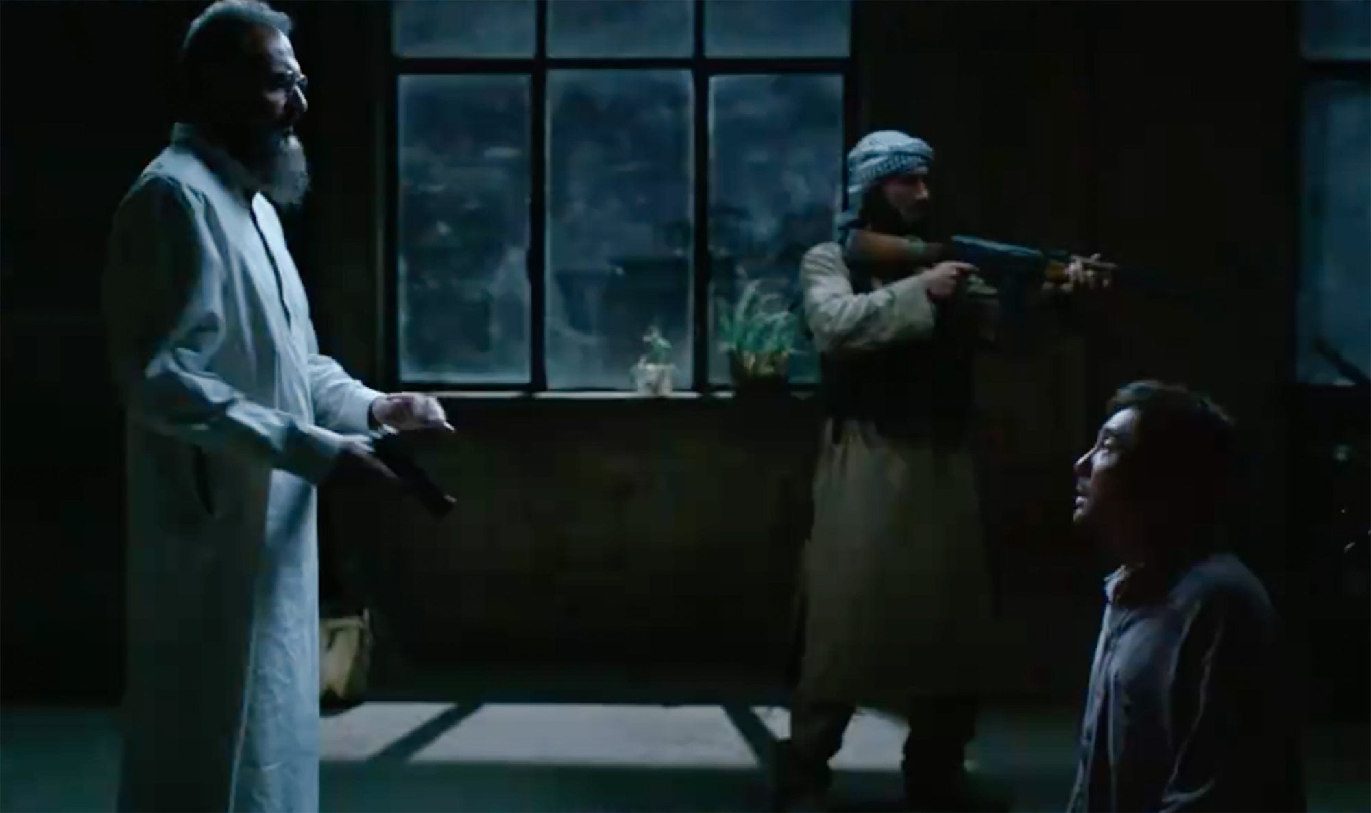 At one point the film’s hero is captured by local militants. Photo: Dirty Monkeys