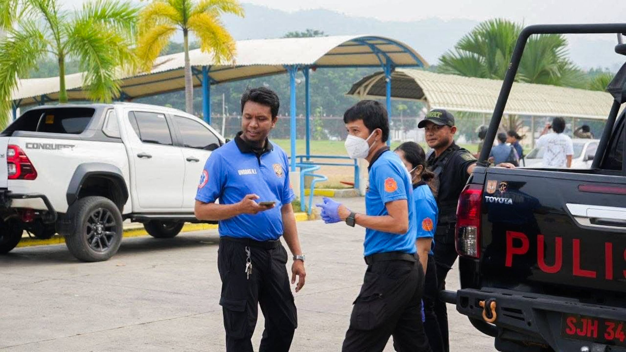 Police respond to a shooting incident at a school in Zamboanga City on Tuesday. Photo: Zamboanga City LGU/ Xinhua