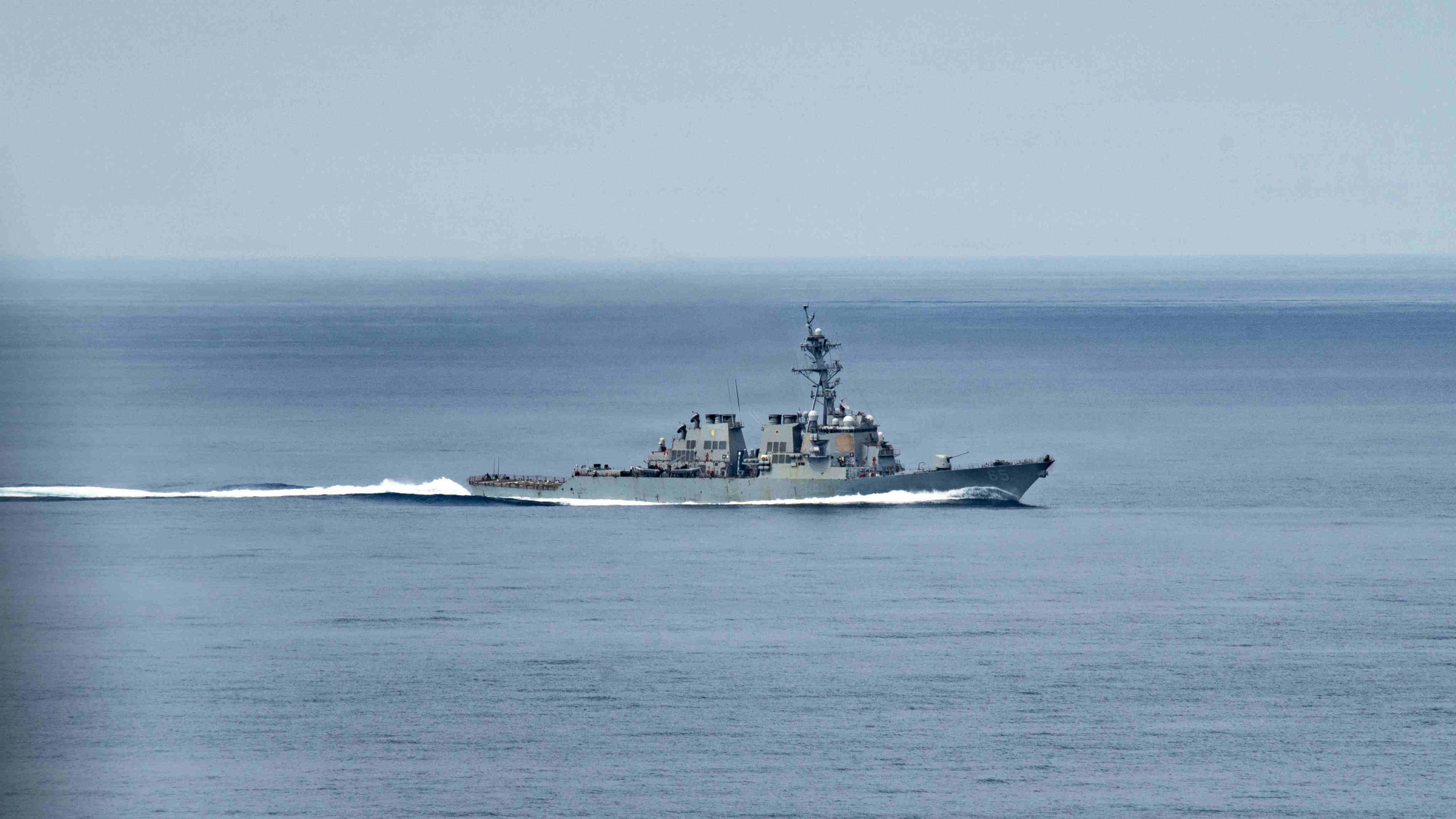 The USS Benfold was adrift without power in the South China for four days in July. Photo: Handout