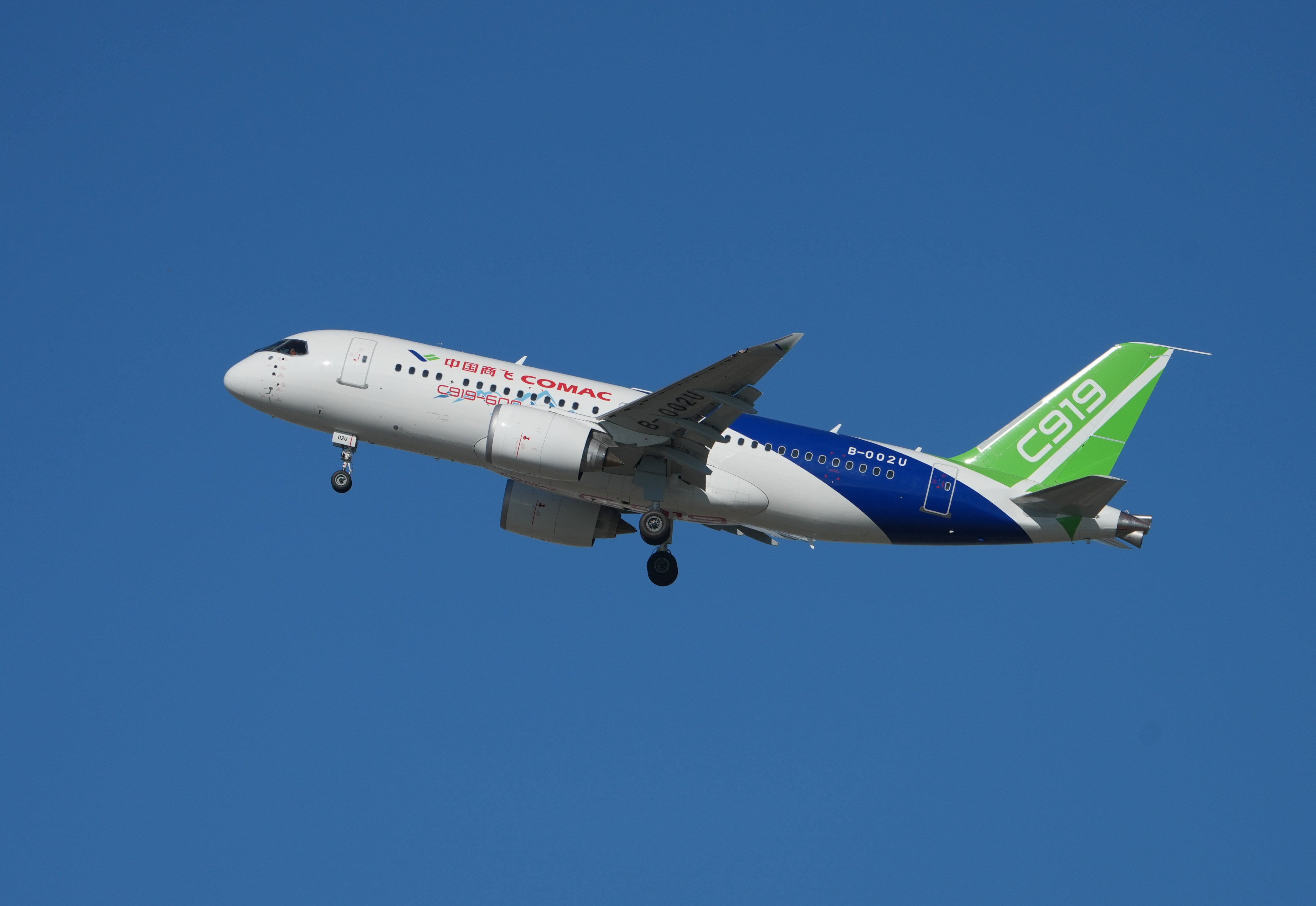 A C919 aircraft after taking off from Shanghai Pudong International Airport. Photo: Xinhua