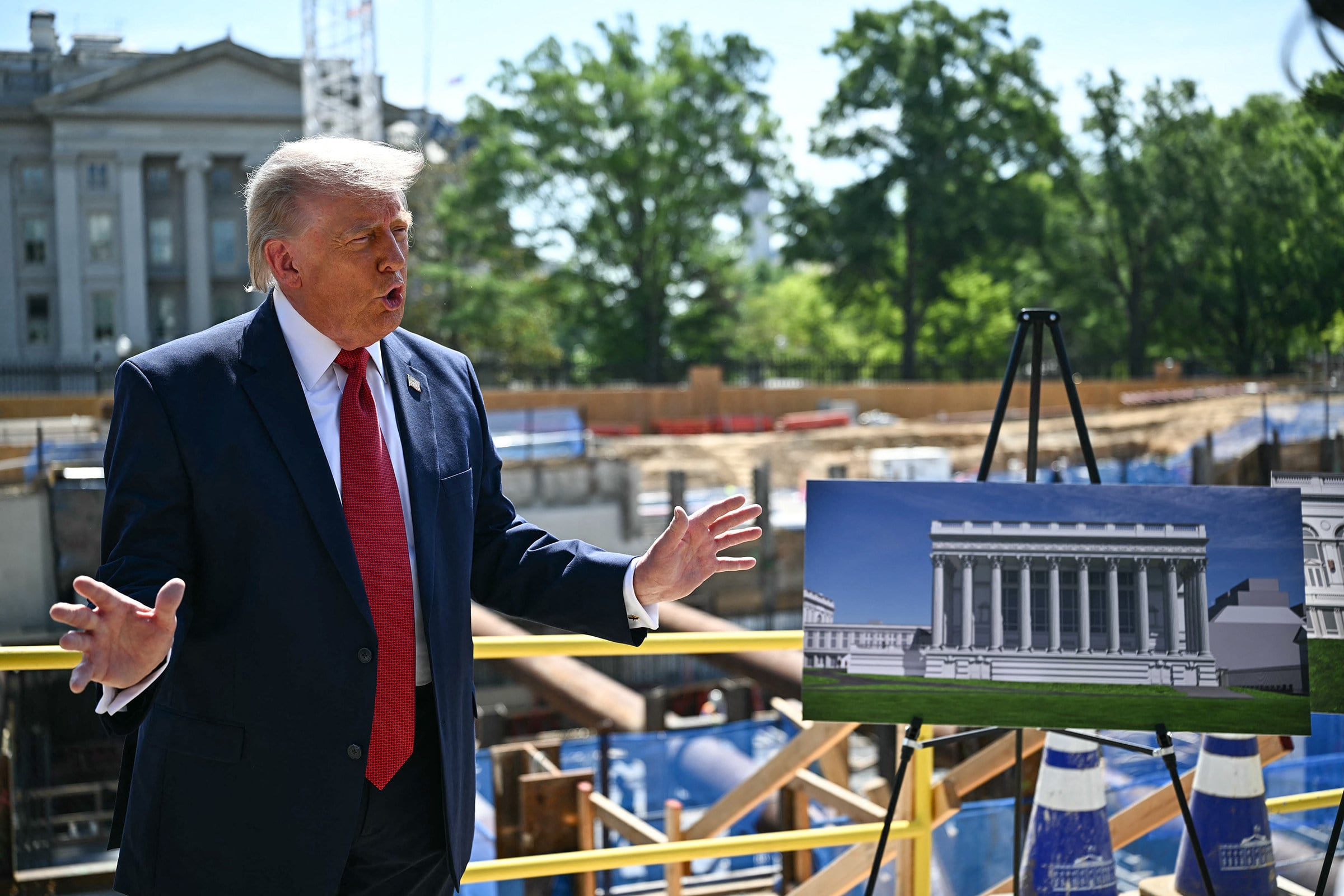 US President Donald Trump speaks to the press at the White House in May. Photo: AFP via Getty Images/TNS