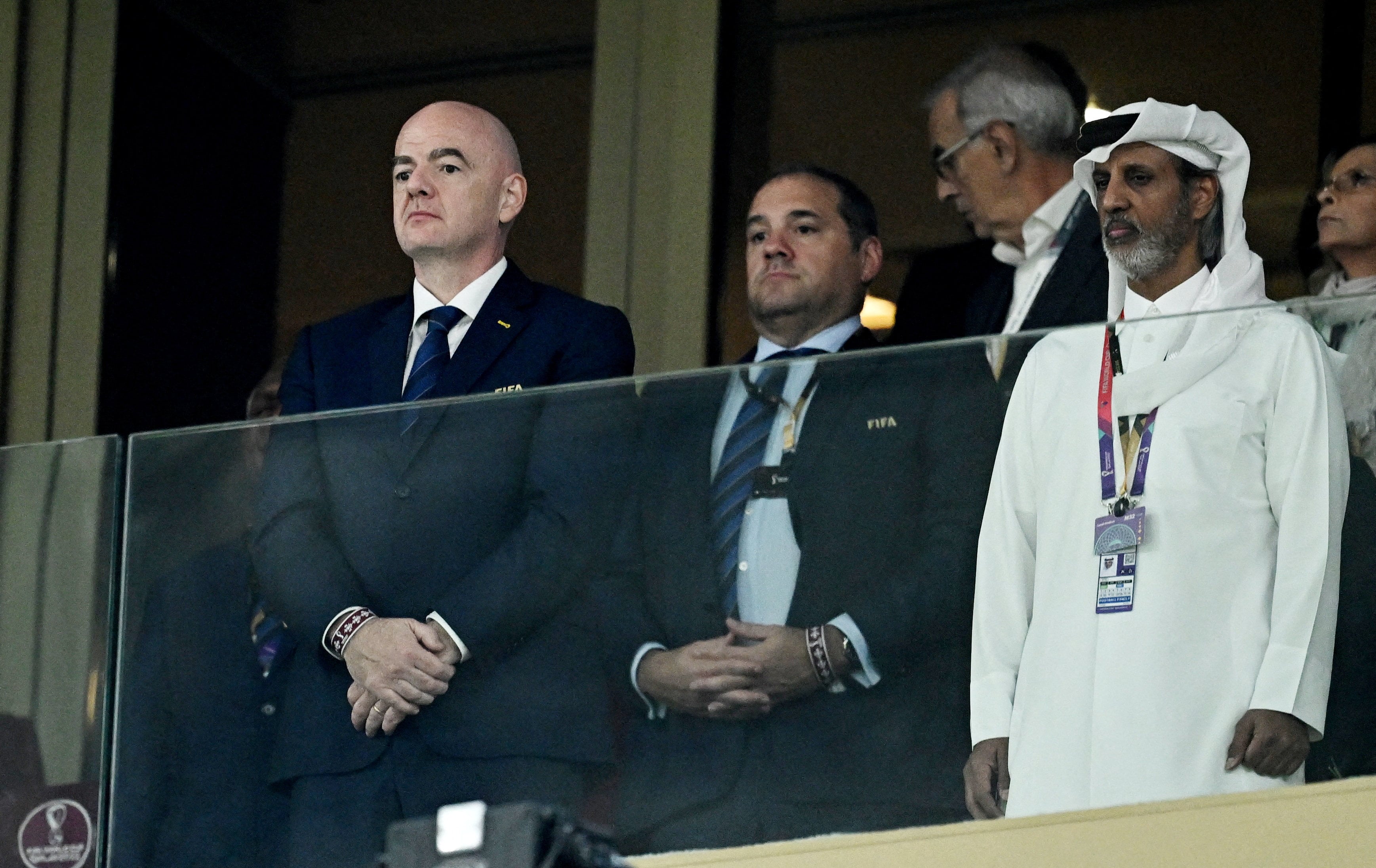 QFA president Hamad bin Khalifa Al-Thani (right), a backer of Gianni Infantino (left), says the AFC’s response to his original complaint “raised considerably more questions than it answers”. Photo: Reuters