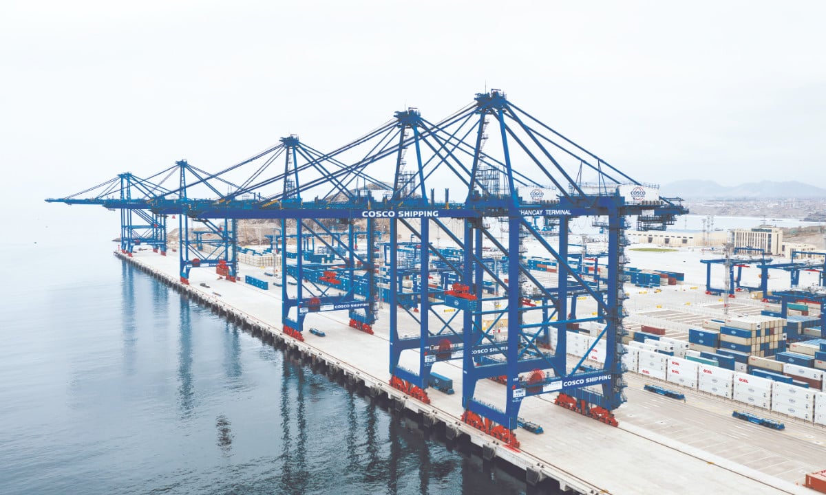 Peru’s new government did not mention the Chinese-built Chancay megaport, operated by Cosco Shipping, in its first comprehensive policy programme. Photo: Handout