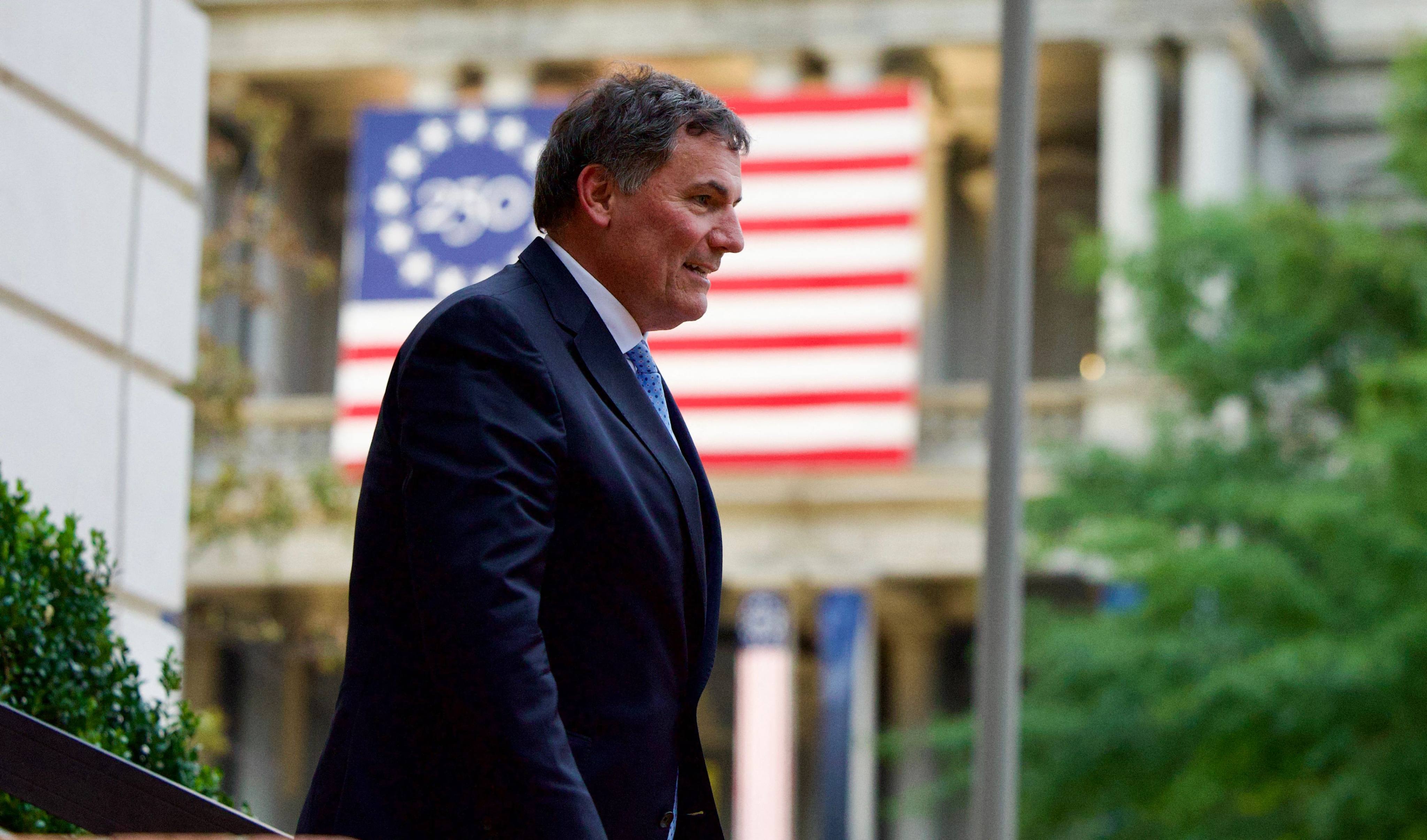 Dominic LeBlanc, Canada’s minister in charge of US-Canada trade, leaves the Office of the US Trade Representative in Washington on Friday. Photo: AFP