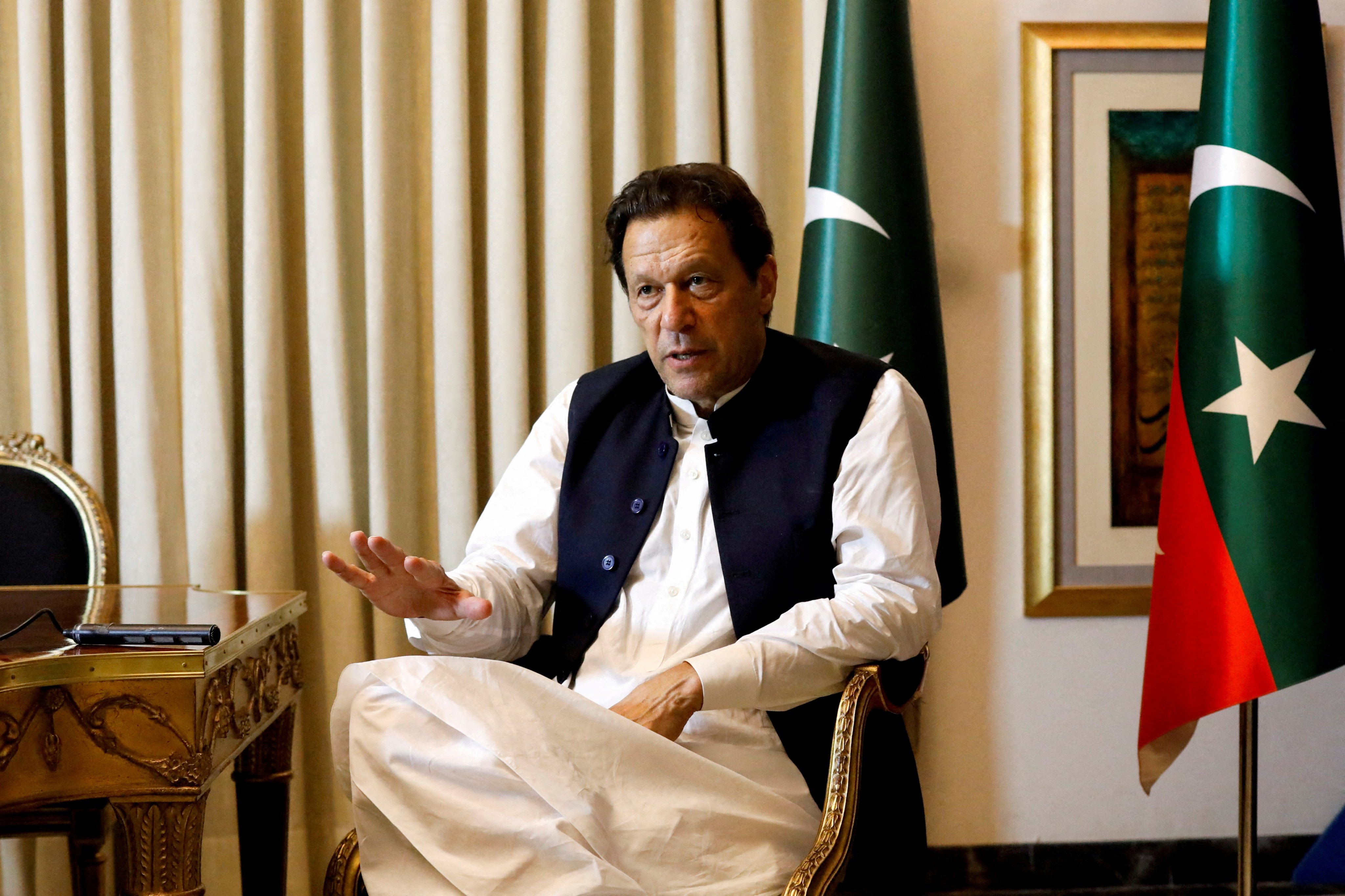 Former Pakistani Prime Minister Imran Khan in Lahore, Pakistan in March 2023. Photo: Reuters