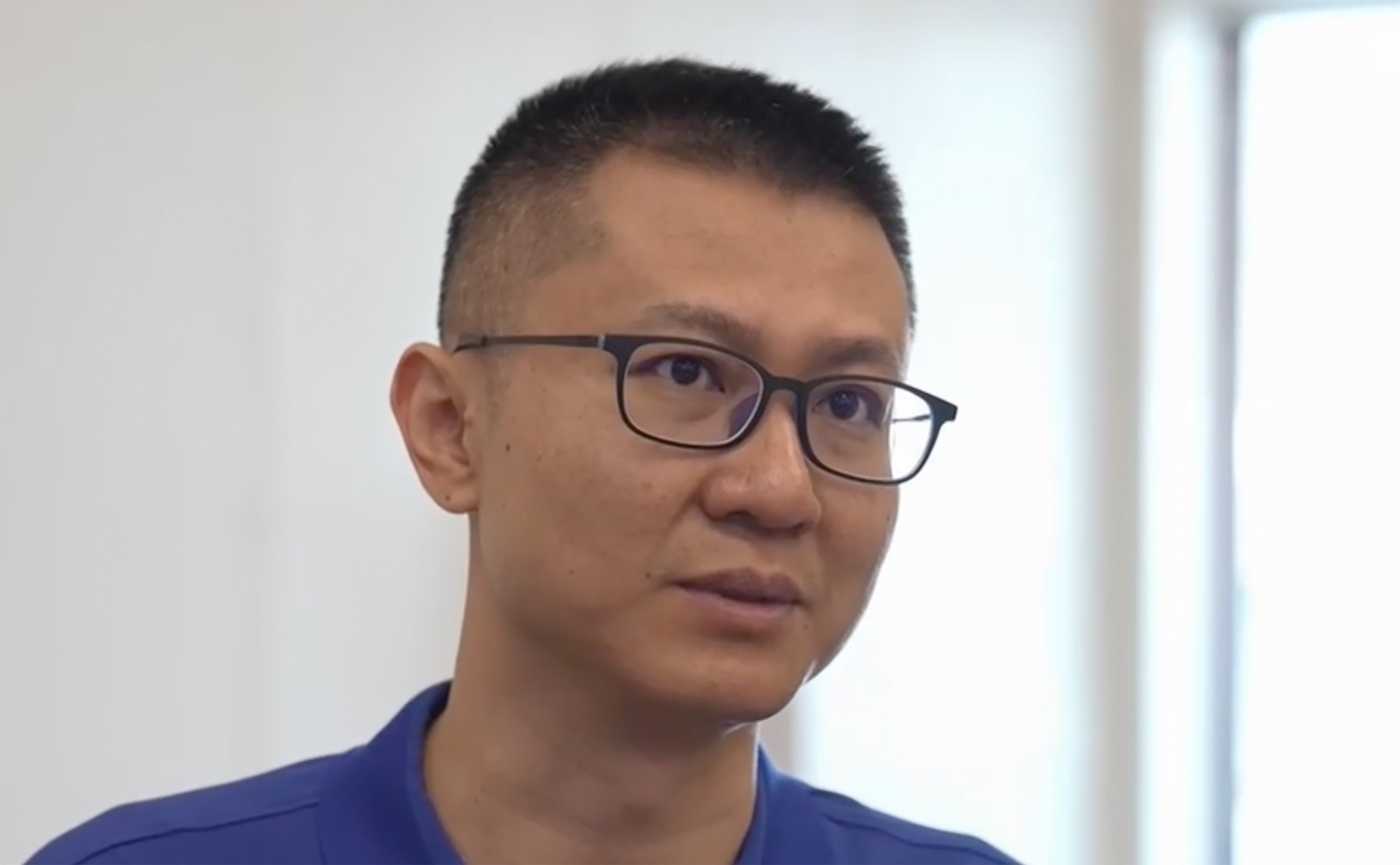 Dai Zheng of LandSpace in a CCTV interview broadcast on August 20. Photo: CCTV