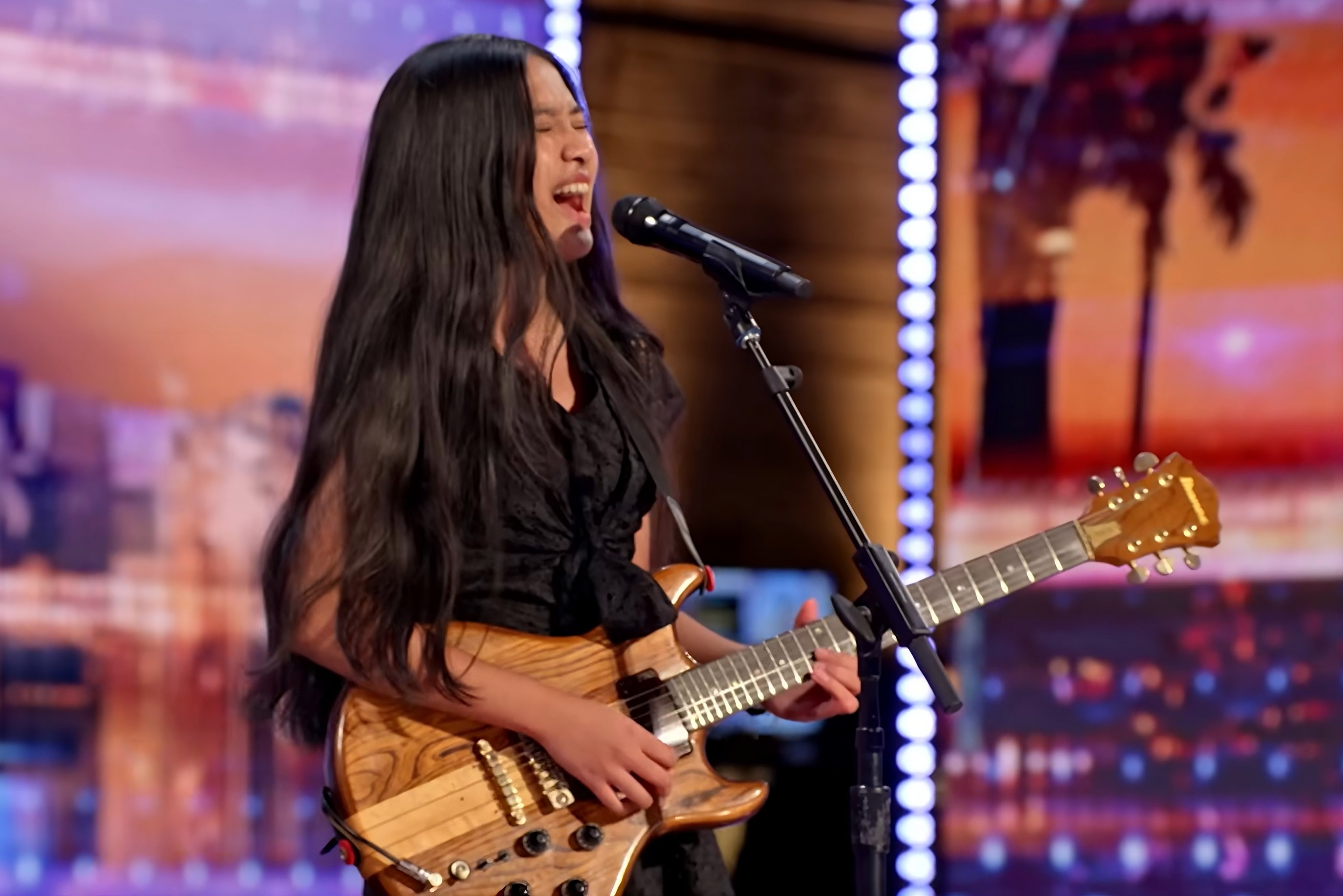 Thai teen rocker Nene Royal performs on America’s Got Talent. Photo: YouTube/AGT