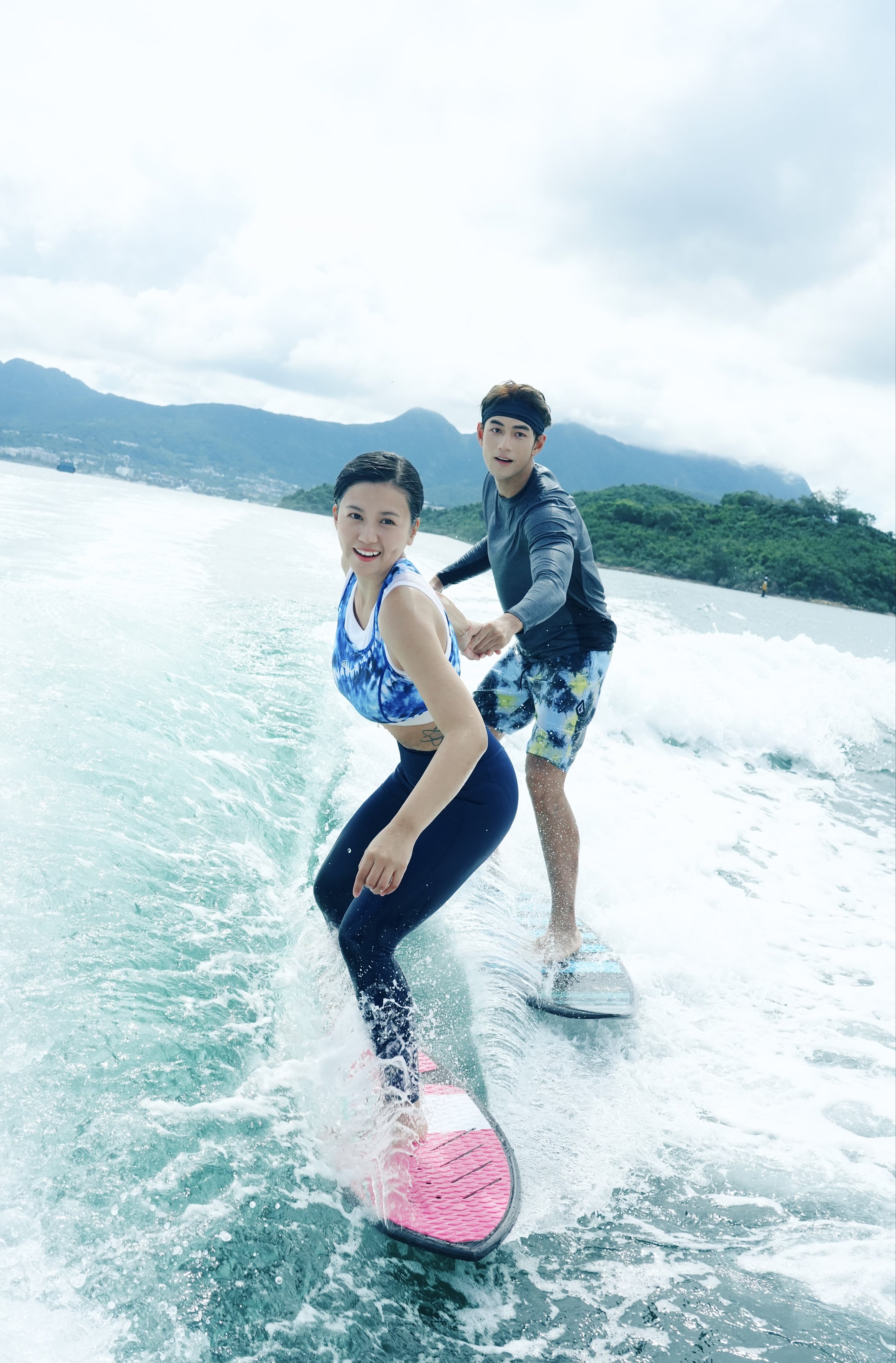 Renci Yeung (left) and Jeffrey Ngai in a still from Wakesurf Lovers (category IIB, Cantonese), directed by Fung Chih-chiang.