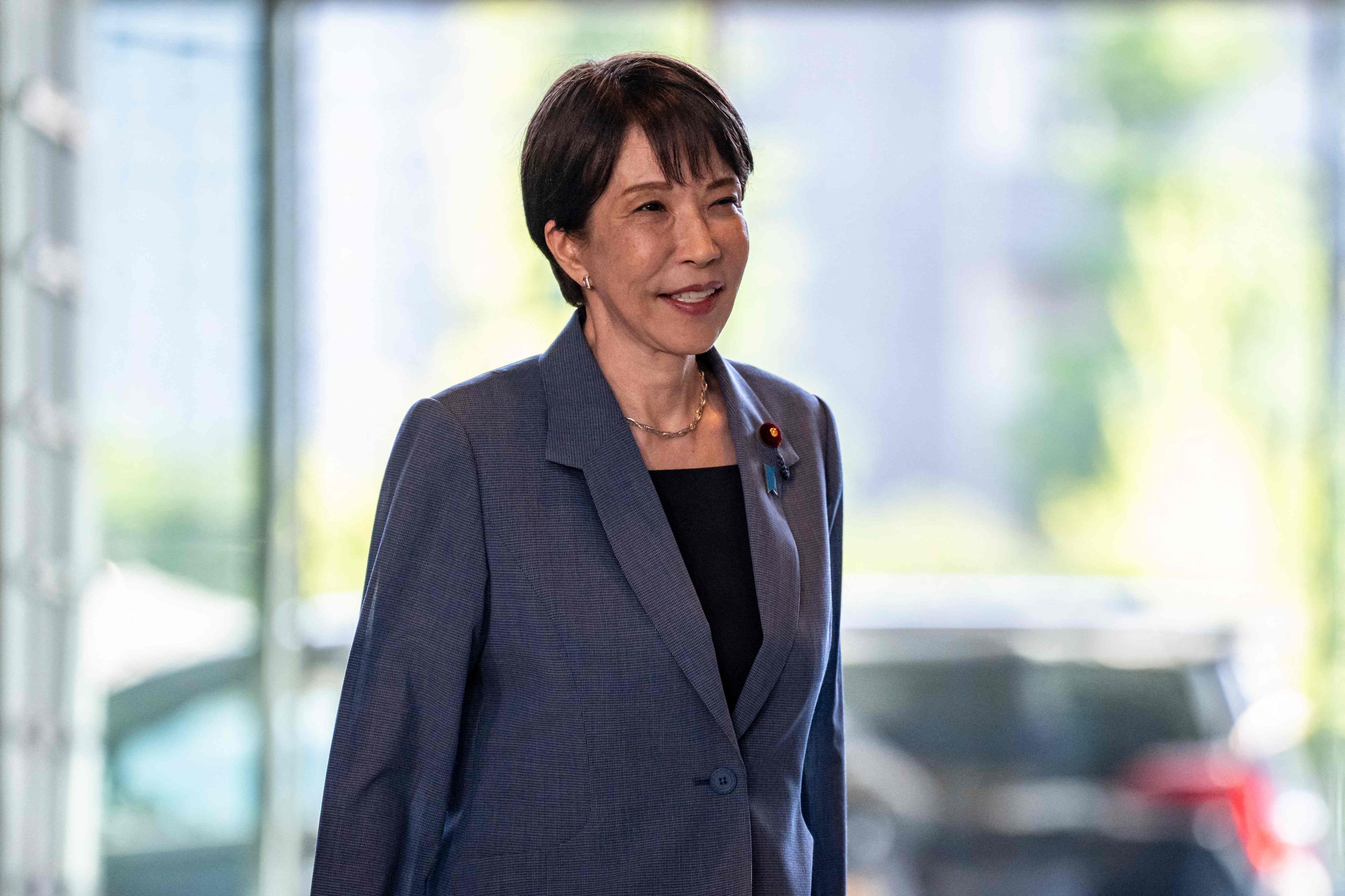 Japan’s Prime Minister Sanae Takaichi arrives at her office in Tokyo on Tuesday. Photo: AFP