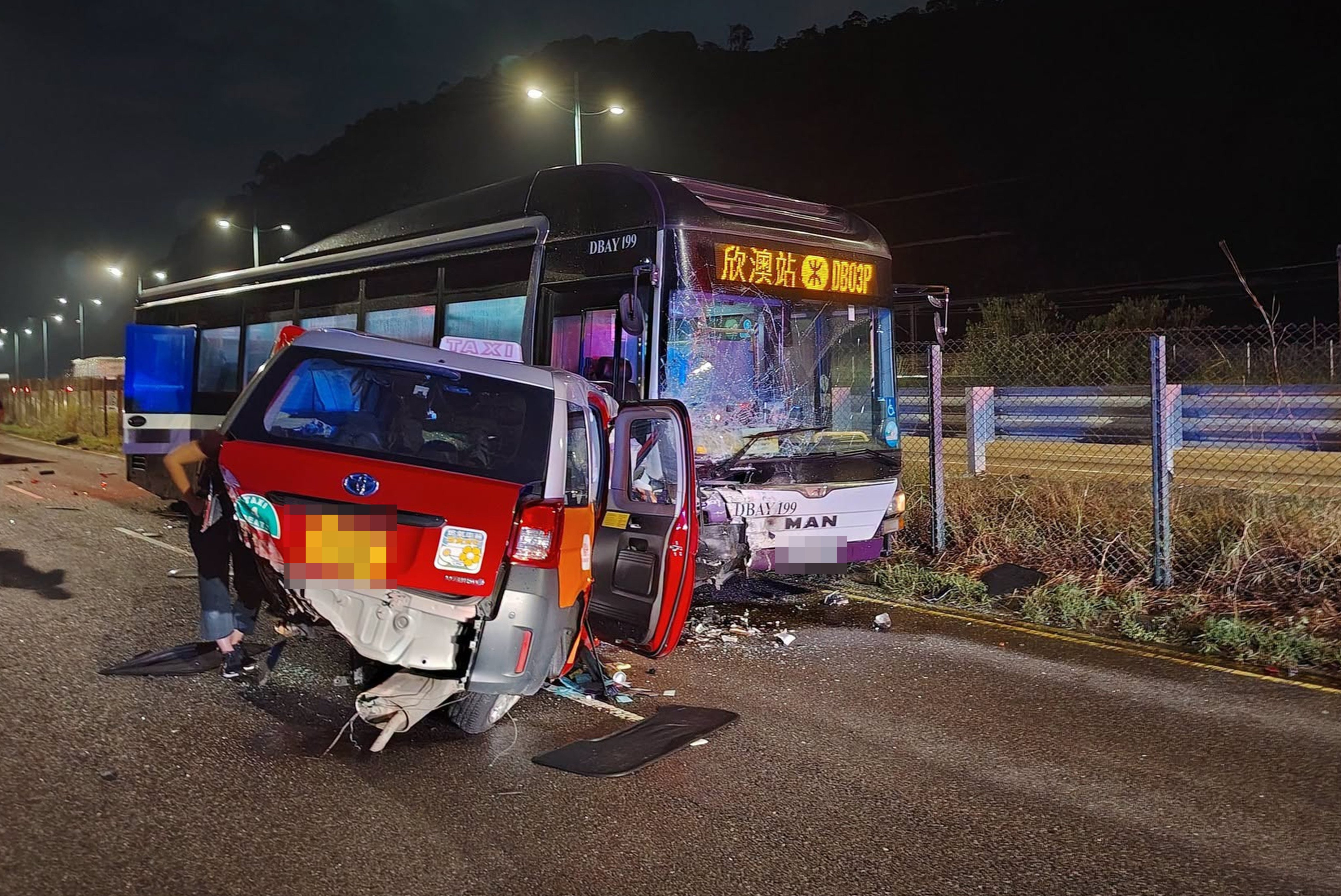 The taxi driver was certified dead after being taken to hospital. Photo: Handout