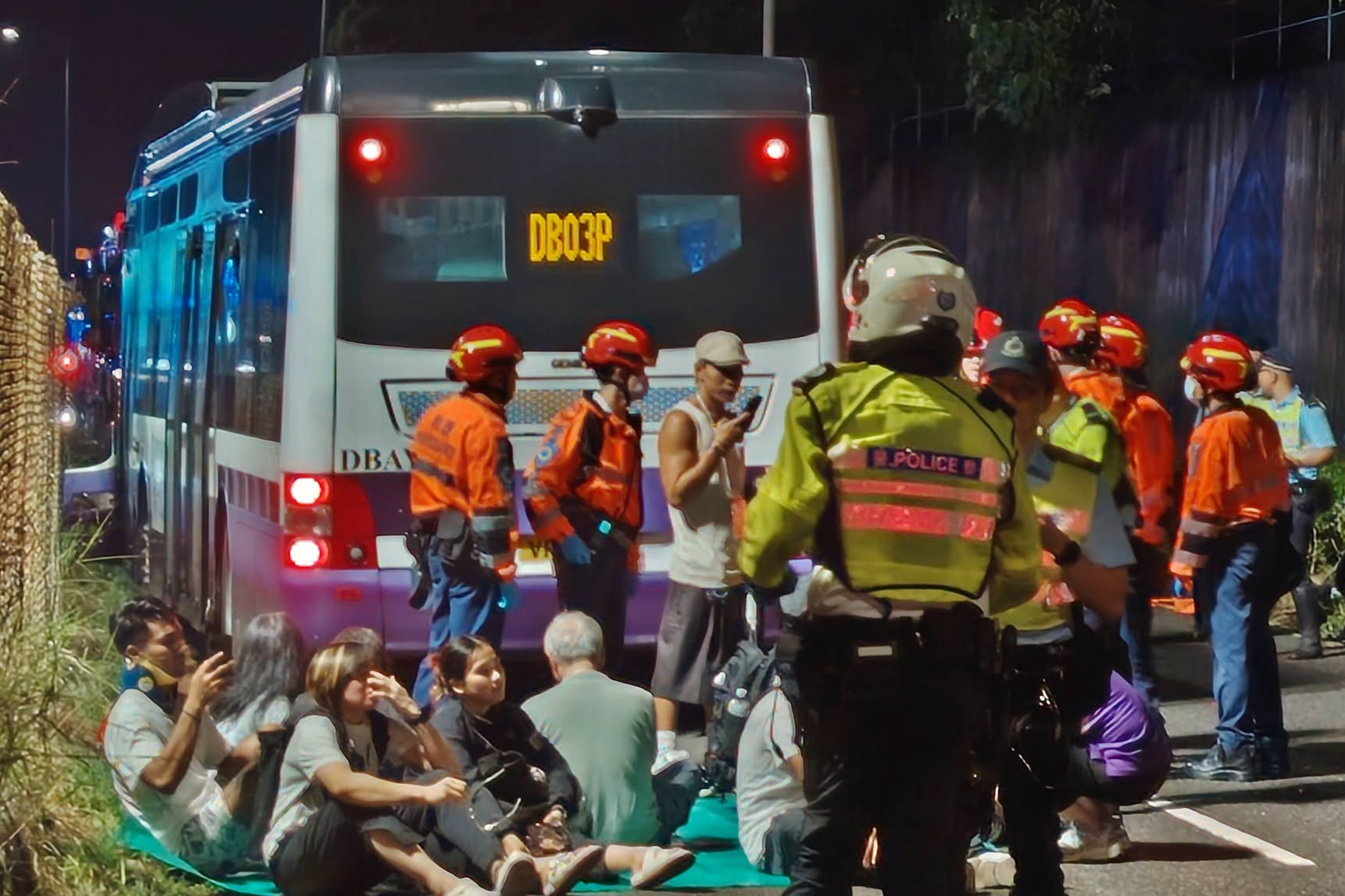 Eight bus passengers and another in the taxi were also injured. Photo: Handout