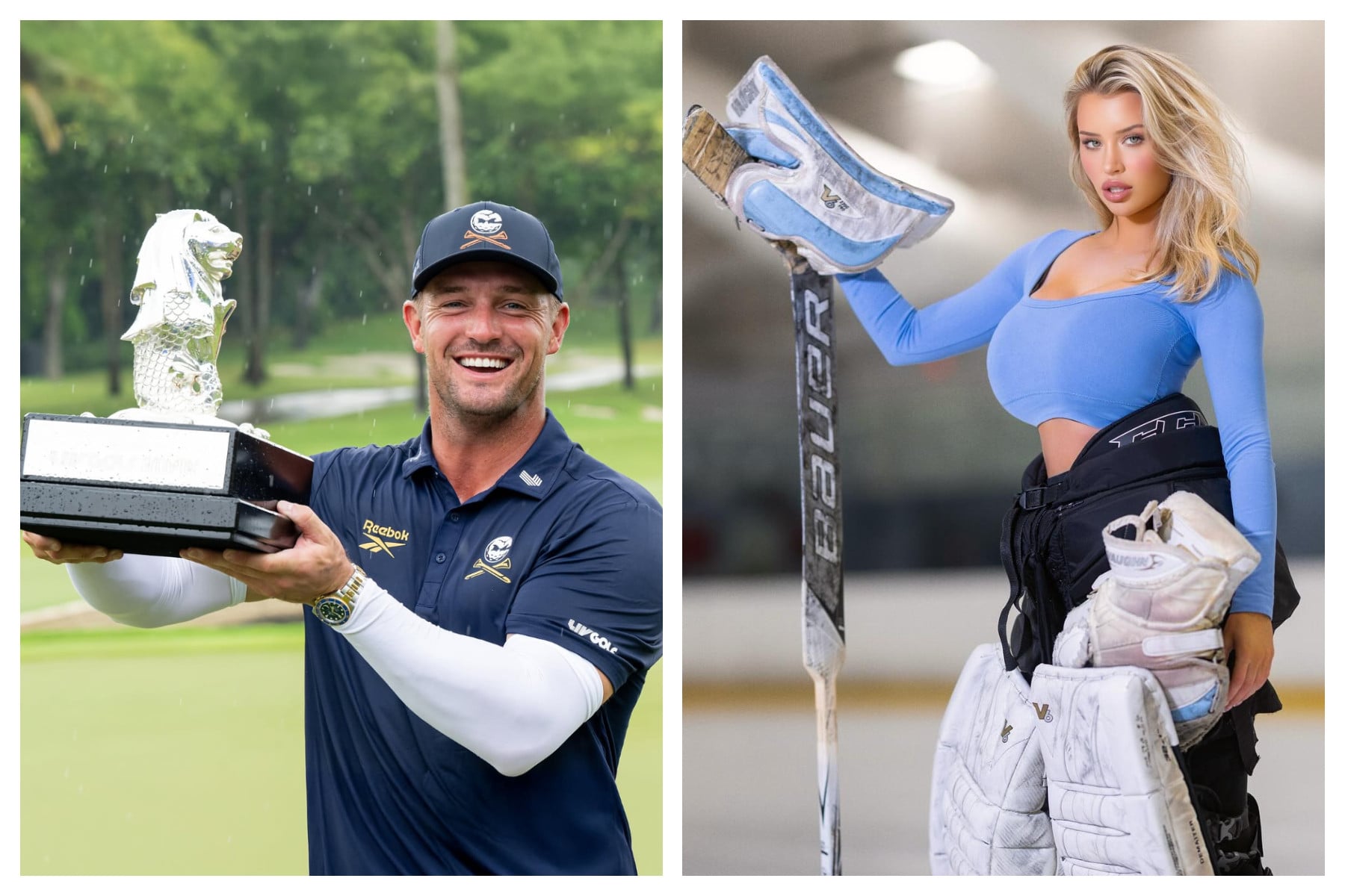 US golfer Bryson DeChambeau is reportedly dating model Mikayla Demaiter. Photos:
@brysondechambeau; @mikaylademaiter/Instagram