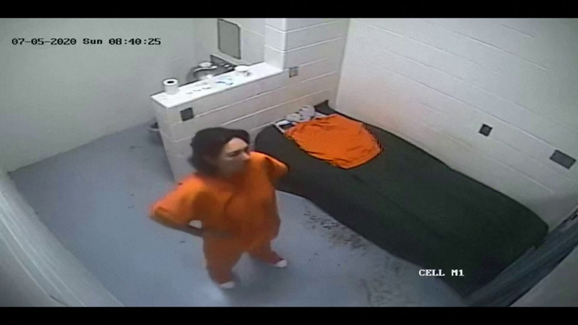 Ghislaine Maxwell in a Brooklyn jail cell in 2020. She was moved from a Florida prison to a prison camp in Texas last year. Photo: US Justice Department via AFP