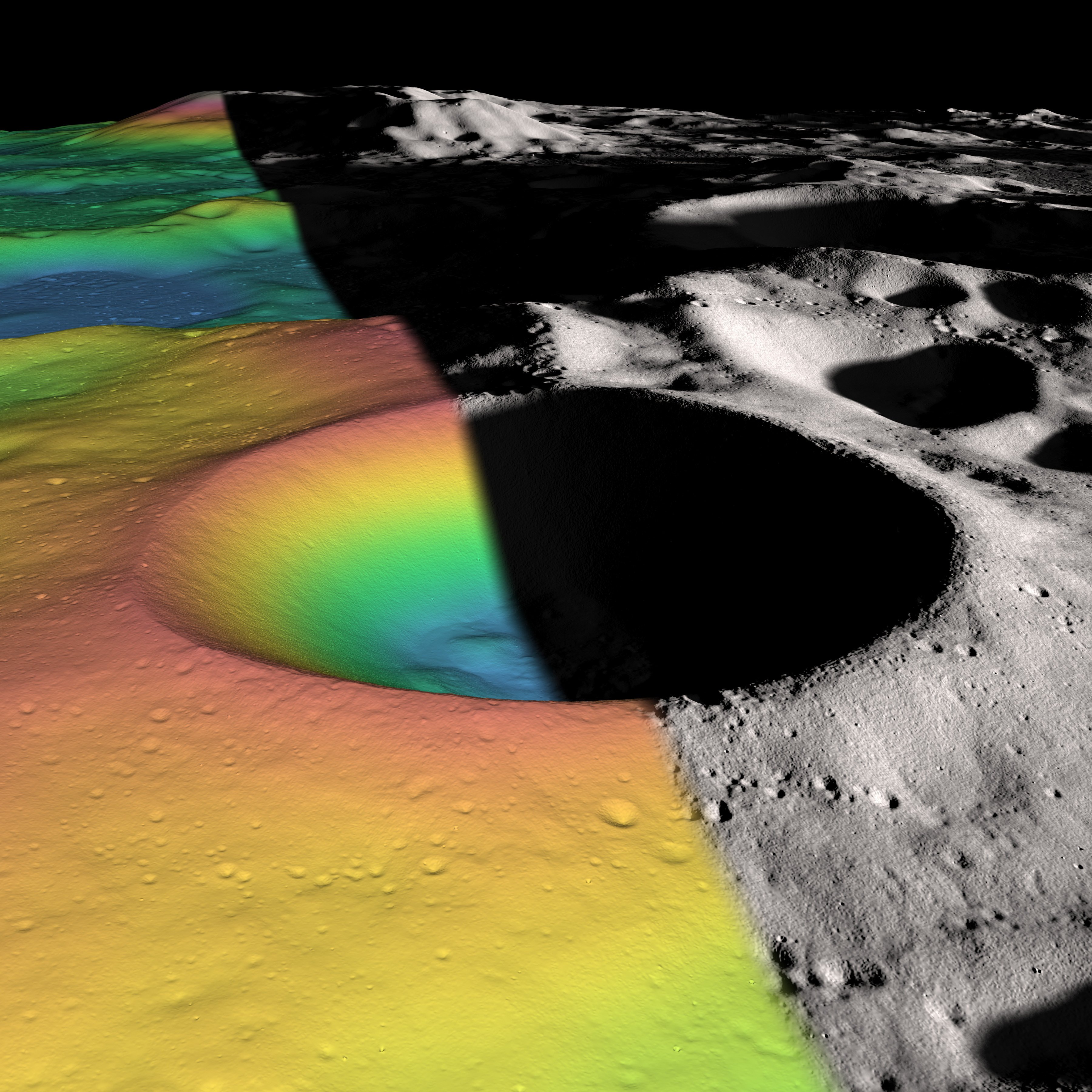 China’s Chang’e-7 mission will have the challenging task of landing in the sunlit rim of the Shackleton crater at the moon’s south pole. Photo: Nasa