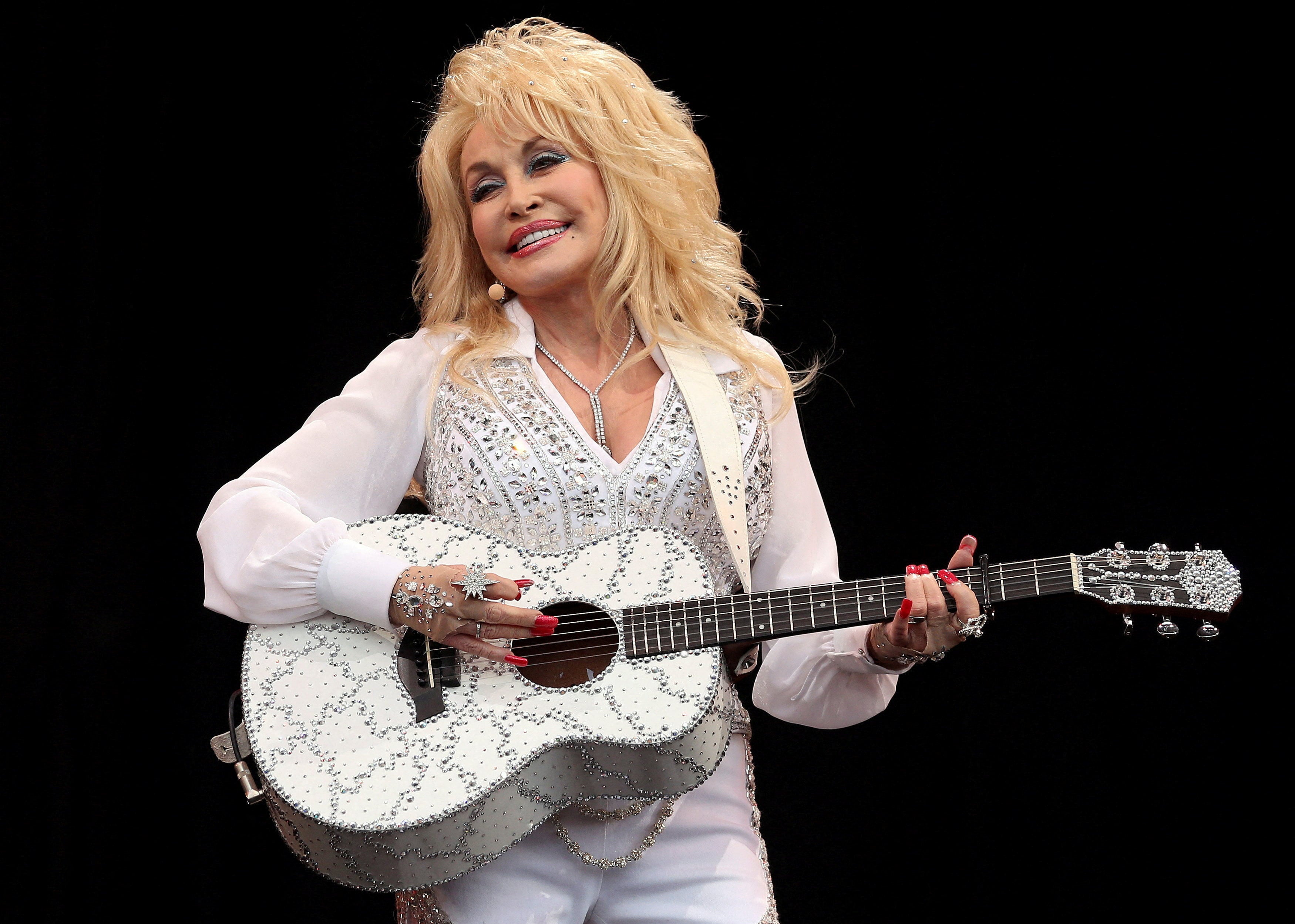 Dolly Parton performing at the Glastonbury Festival in 2014. Photo: Reuters