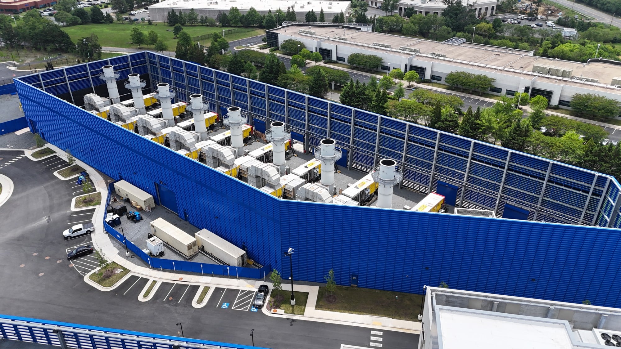 Gas turbines used at the huge data centre owned by Colorado-based company Vantage in Sterling, northern Virginia. Photo: Bob Salehi Gas turbines used at the huge data centre owned by Colorado-based company Vantage in Sterling, northern Virginia. Photo: Bob Salehi
