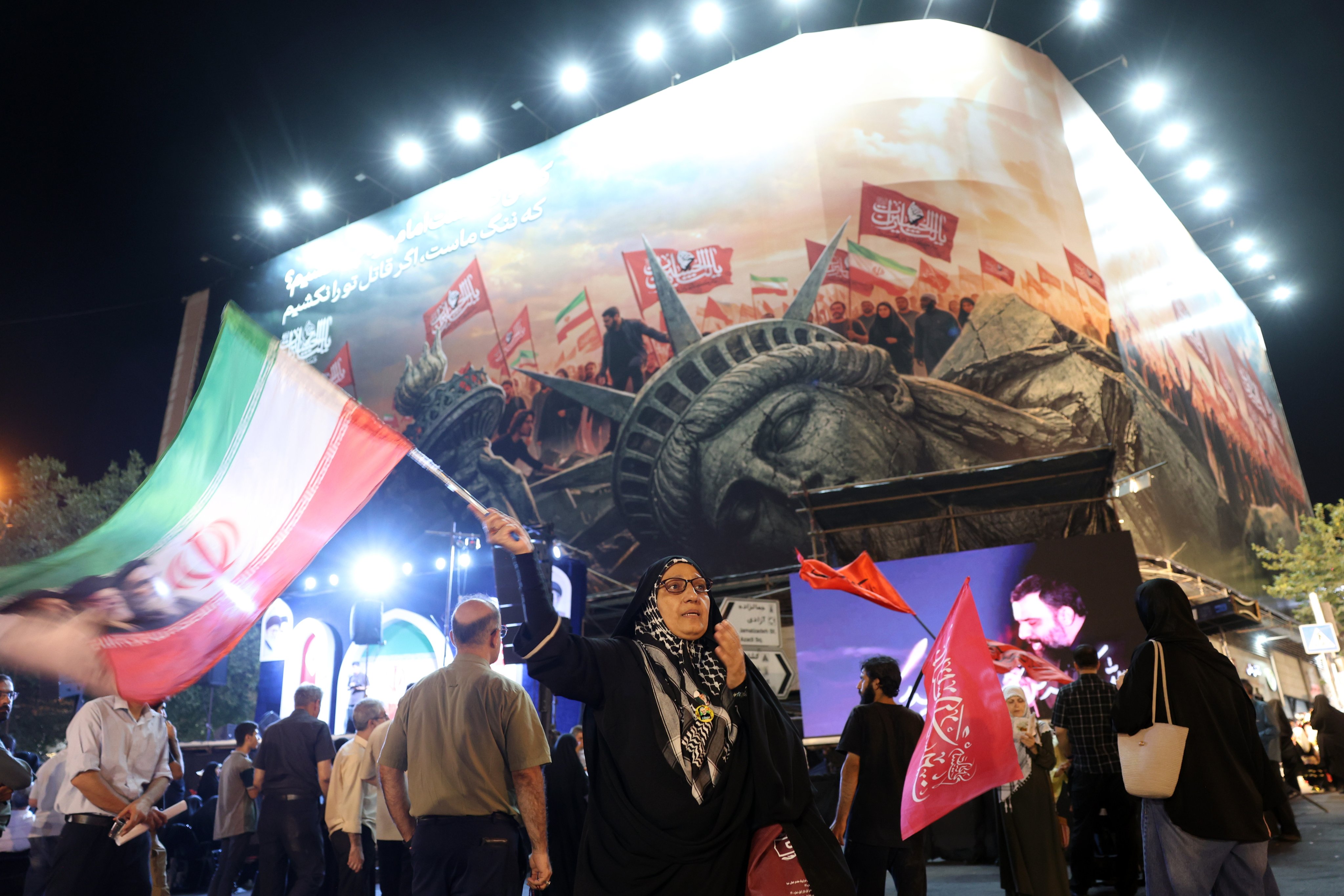 Iranians take part in a demonstration against the United States in Tehran on Wednesday. Photo: EPA