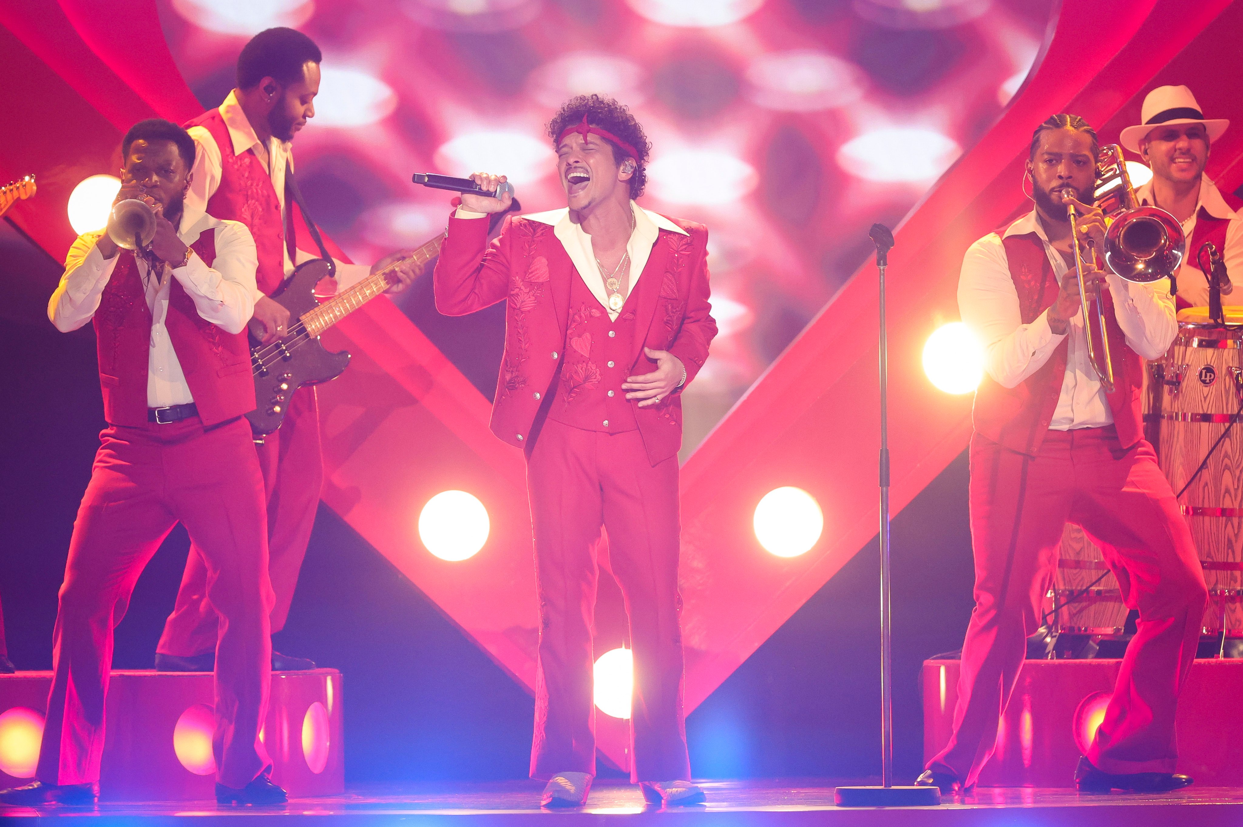 Bruno Mars performs at the 68th Annual Grammy Awards in Los Angeles in February this year. Photo: Getty Images