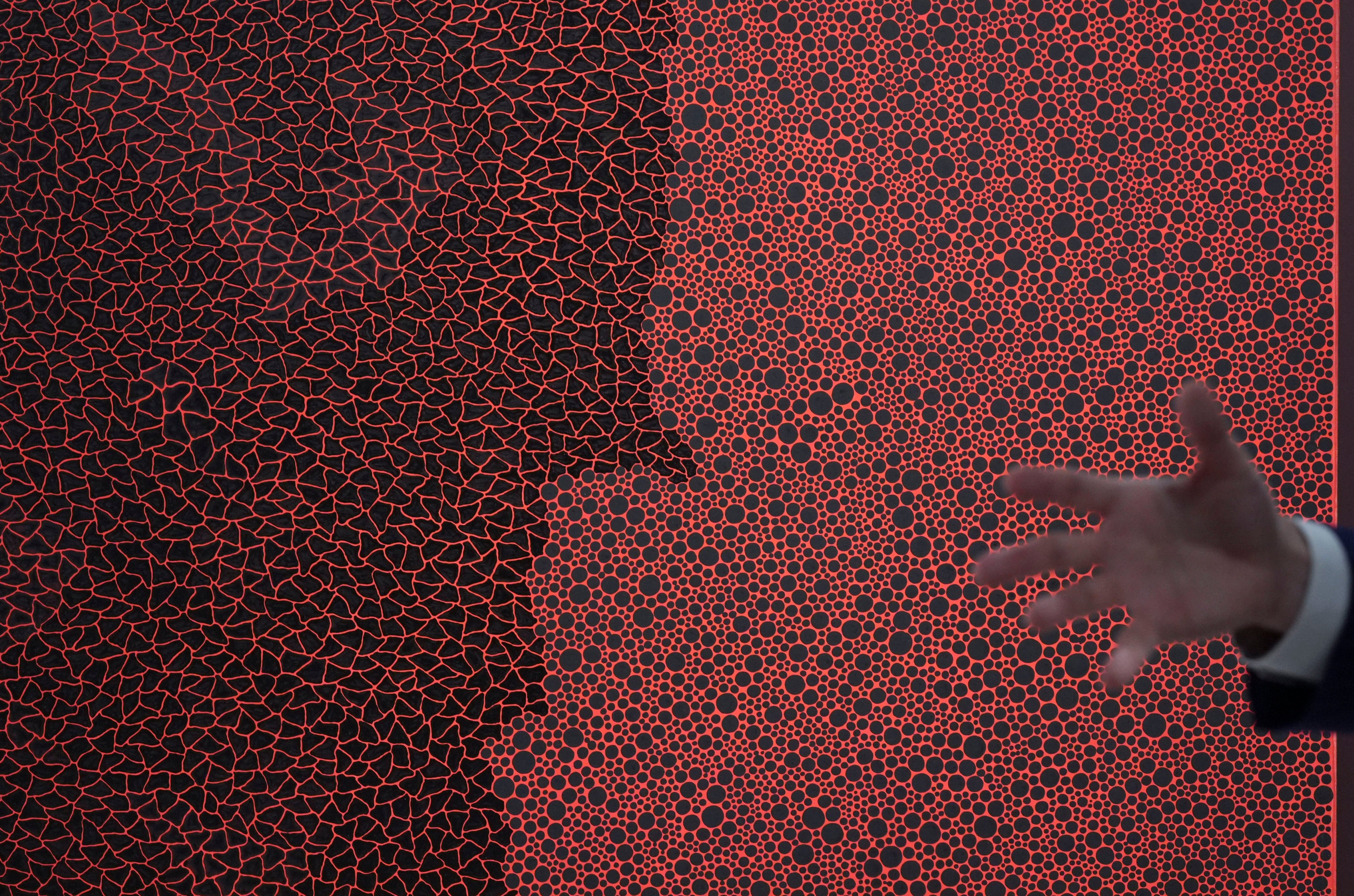 An abstract work, titled “Infinity”, by Yayoi Kusama. Photo: Eugene Lee