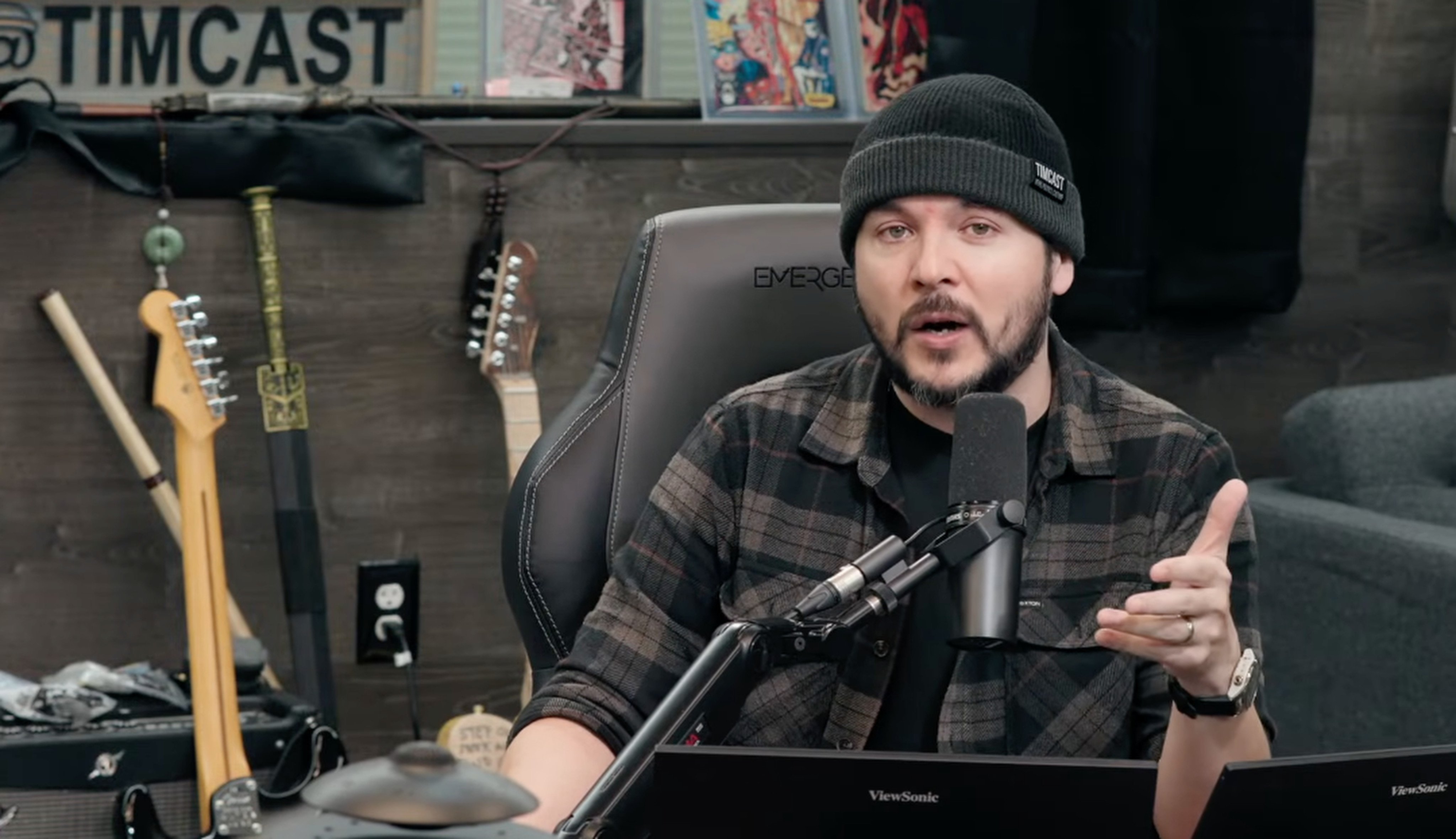 Tim Pool is the host of Timcast IRL, a pro-Trump podcast with 2.77 million subscribers on YouTube. Photo: YouTube/ Timcast IRL