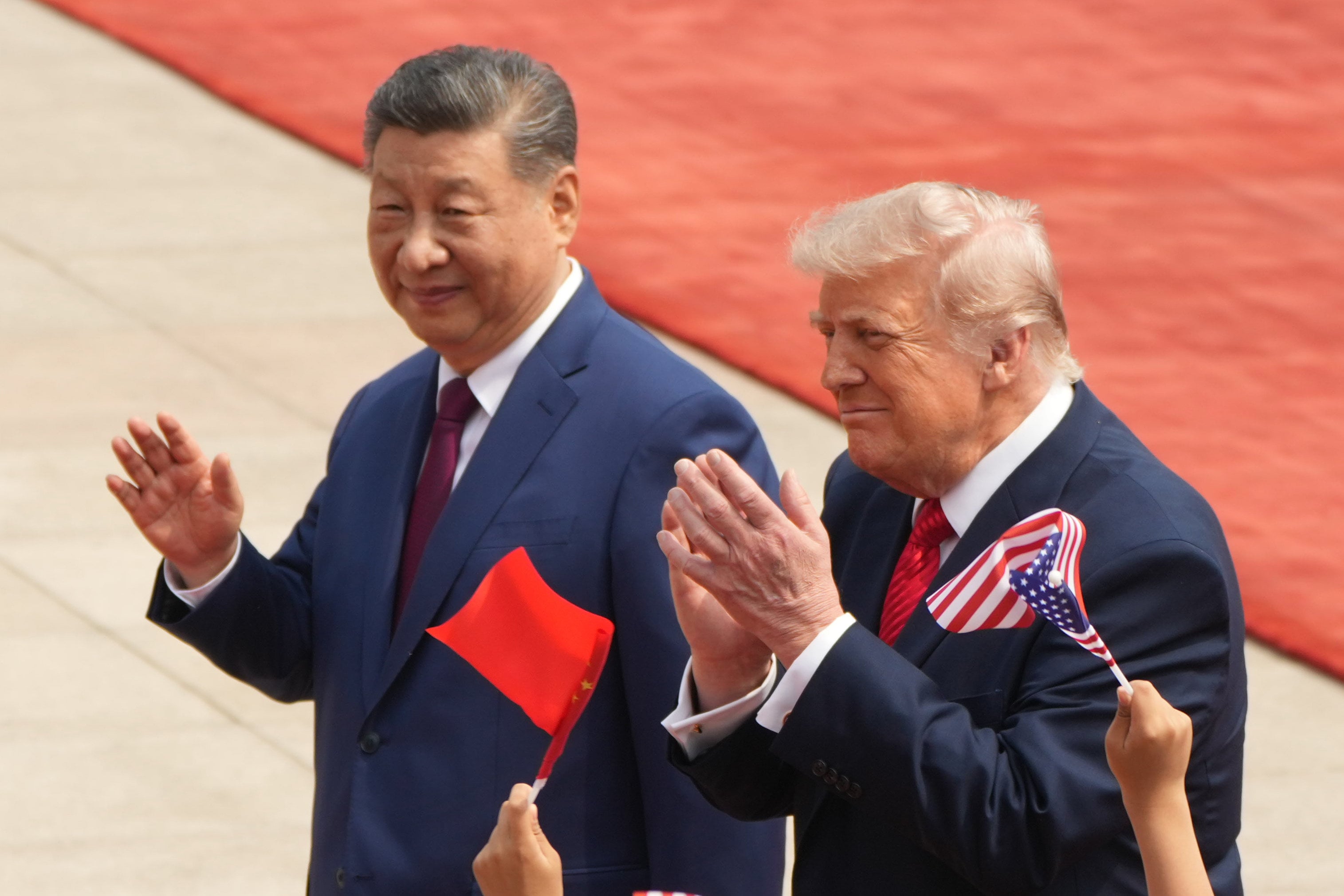 Chinese President Xi Jinping and US President Donald Trump in Beijing in May. Photo: AP