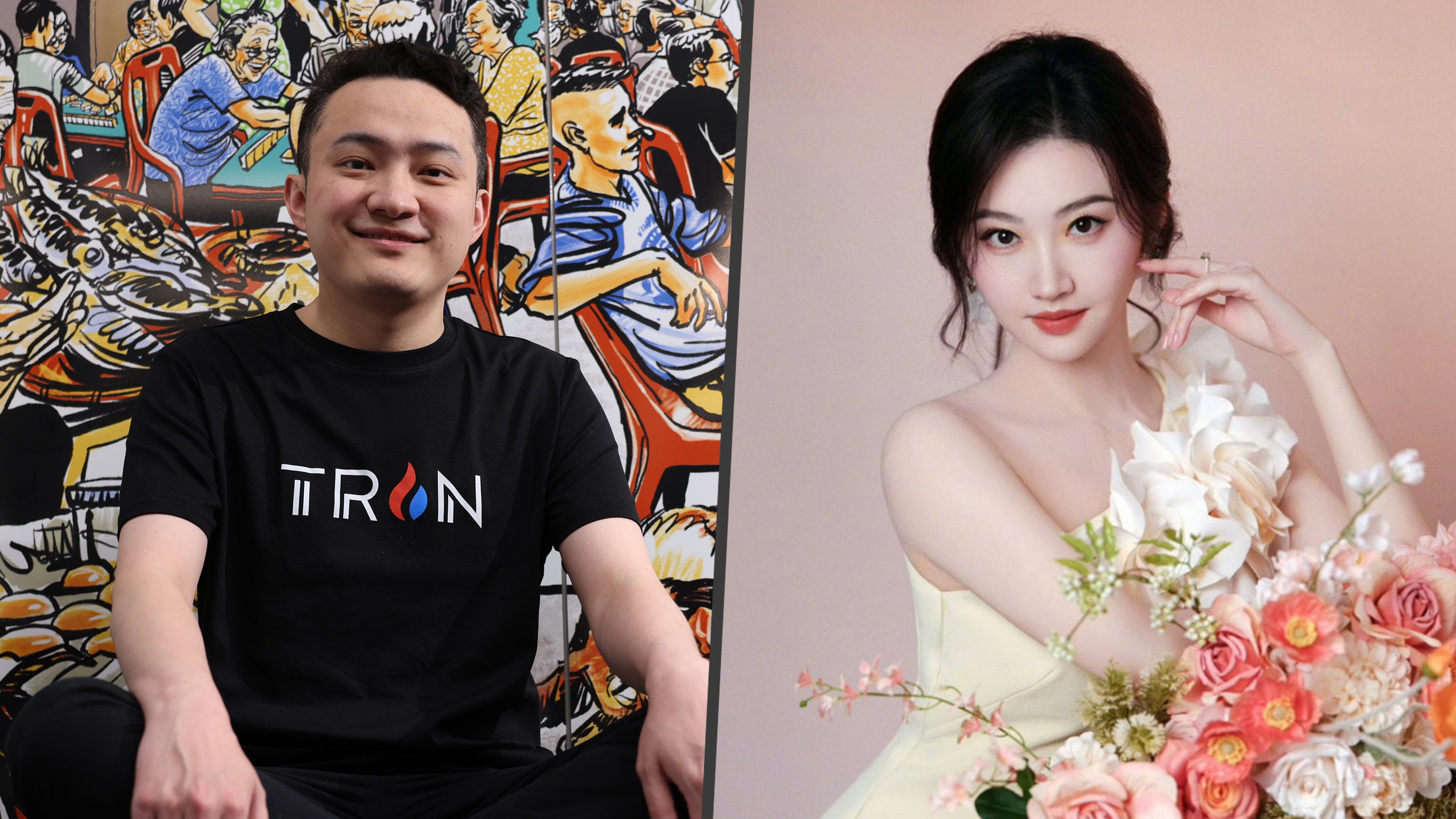 Crypto entrepreneur Justin Sun is taking legal action against actress Jing Tian and her parents, seeking 30 million yuan (US$4.5 million) due to a personal and financial dispute. Photo: SCMP composite/SCMP/Weibo