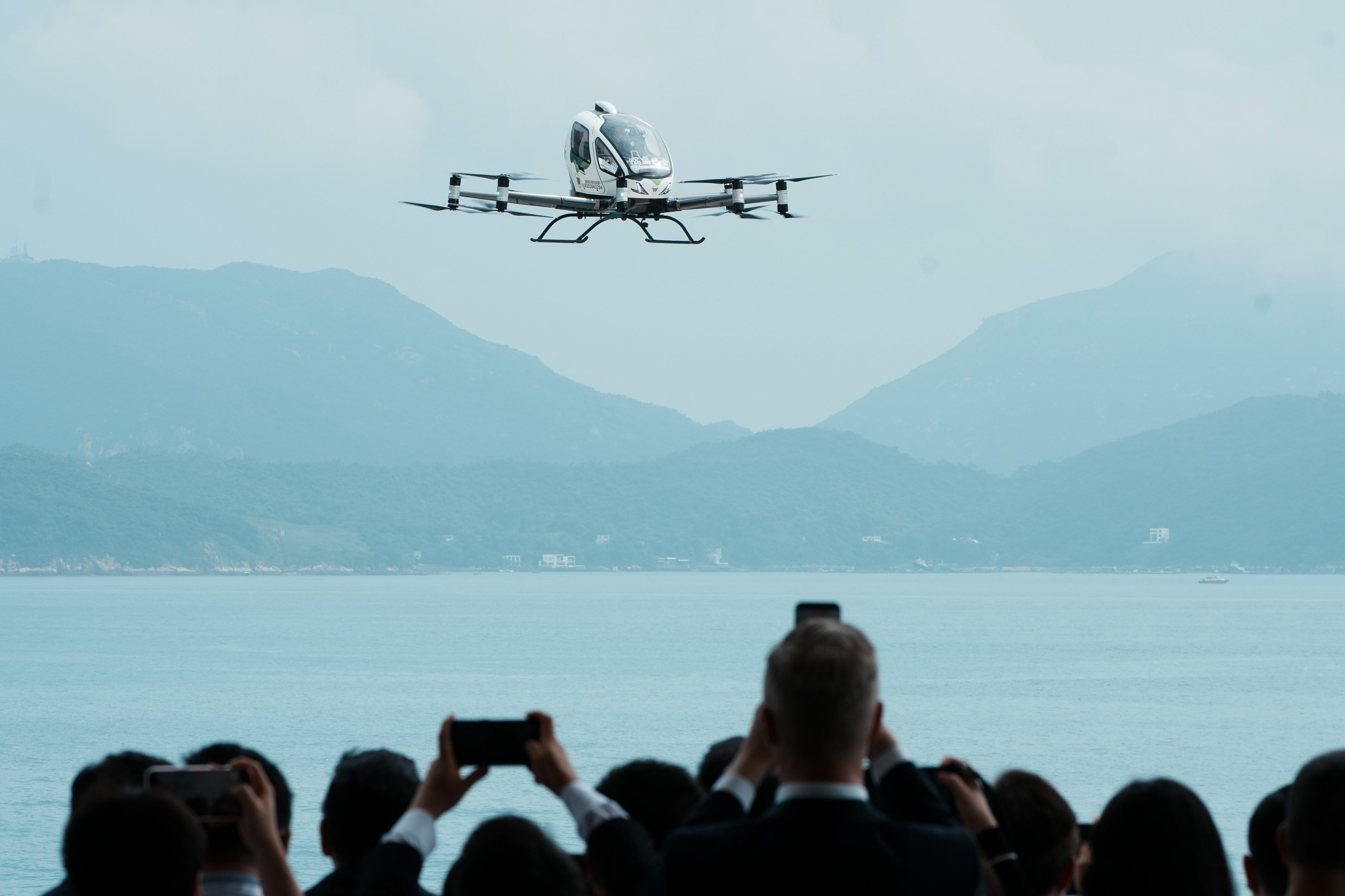 The successful flight marked “a key step” towards eVTOLs operating in Hong Kong, the transport chief said. Photo: Dickson Lee