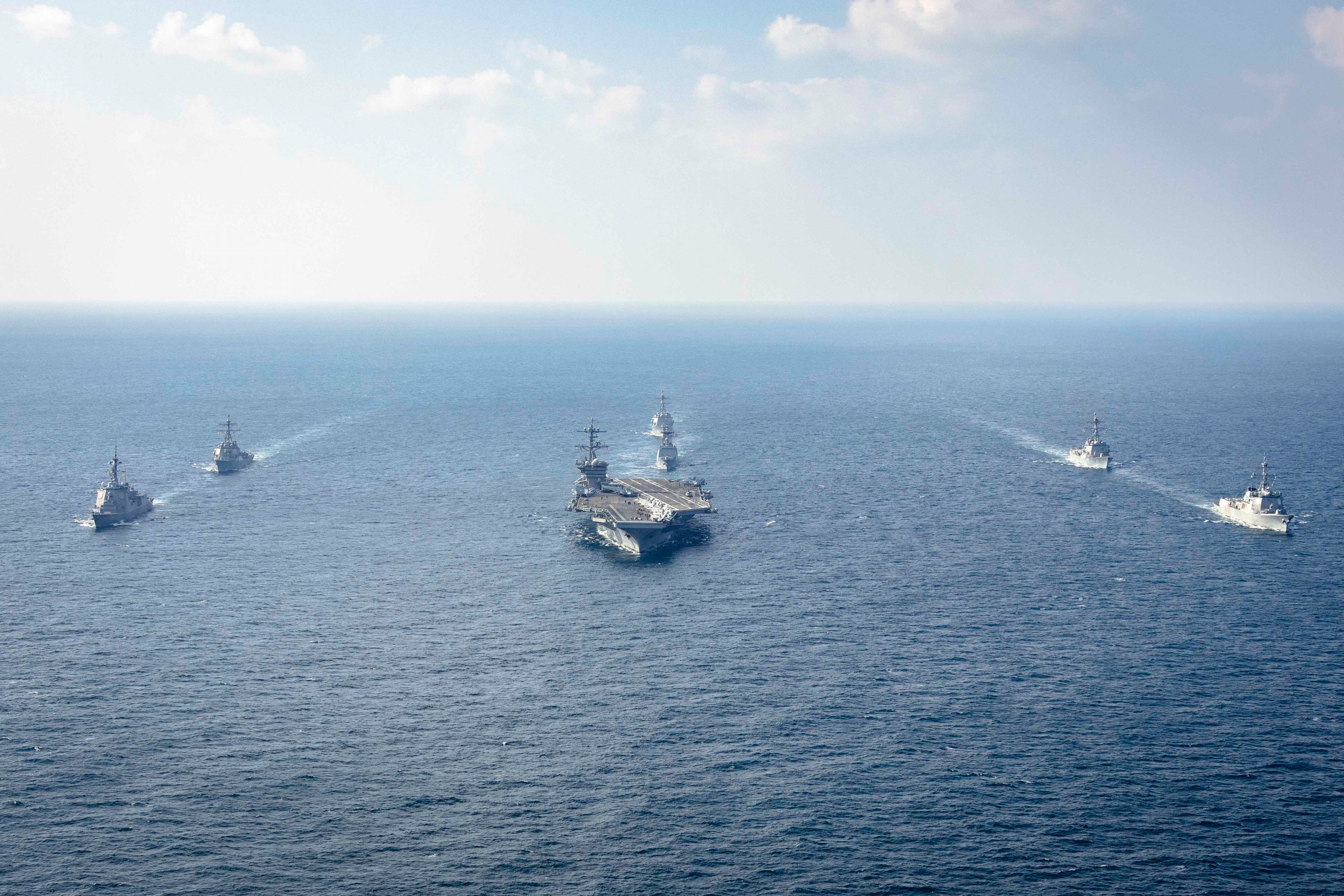 South Korea, the US and Japan take part in the Freedom Edge exercise in international waters off South Korea’s Jeju Island in November 2024. Photo: South Korea Defence Ministry/AP