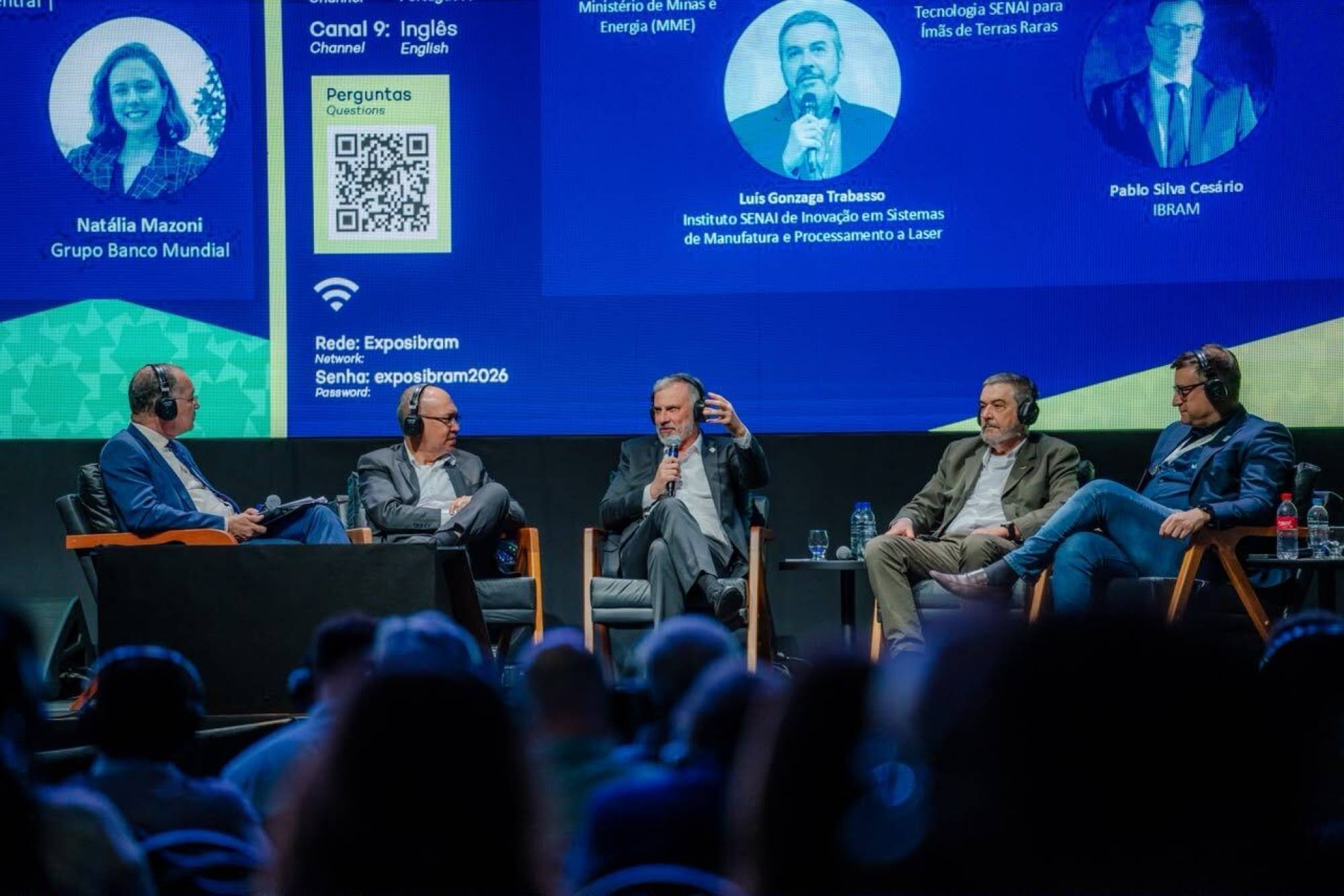 From left: Jose Luiz Ubaldino de Lima, Andre Pimenta de Faria, Jorge Boeira, Luis Gonzaga Trabasso and Pablo Silva Cesario discuss Brazil’s rare earths industry at Exposibram. Photo: IBRAM/Handout From left: Jose Luiz Ubaldino de Lima, Andre Pimenta de Faria, Jorge Boeira, Luis Gonzaga Trabasso and Pablo Silva Cesario discuss Brazil’s rare earths industry at Exposibram. Photo: IBRAM/Handout