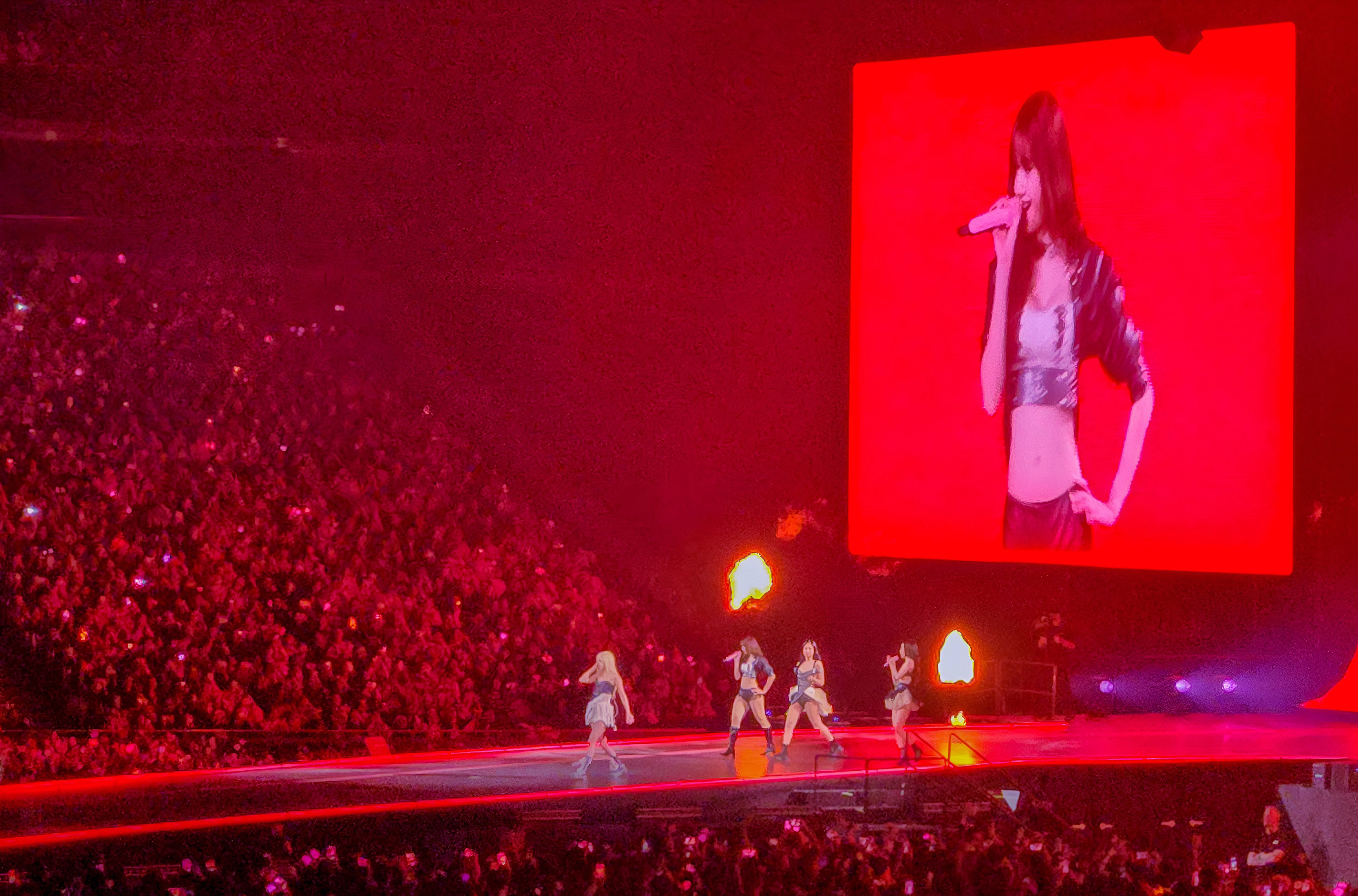 Blackpink take to the stage at Hong Kong’s 50,000-seat Kai Tak Stadium on January 24. Photo: Jess Ma