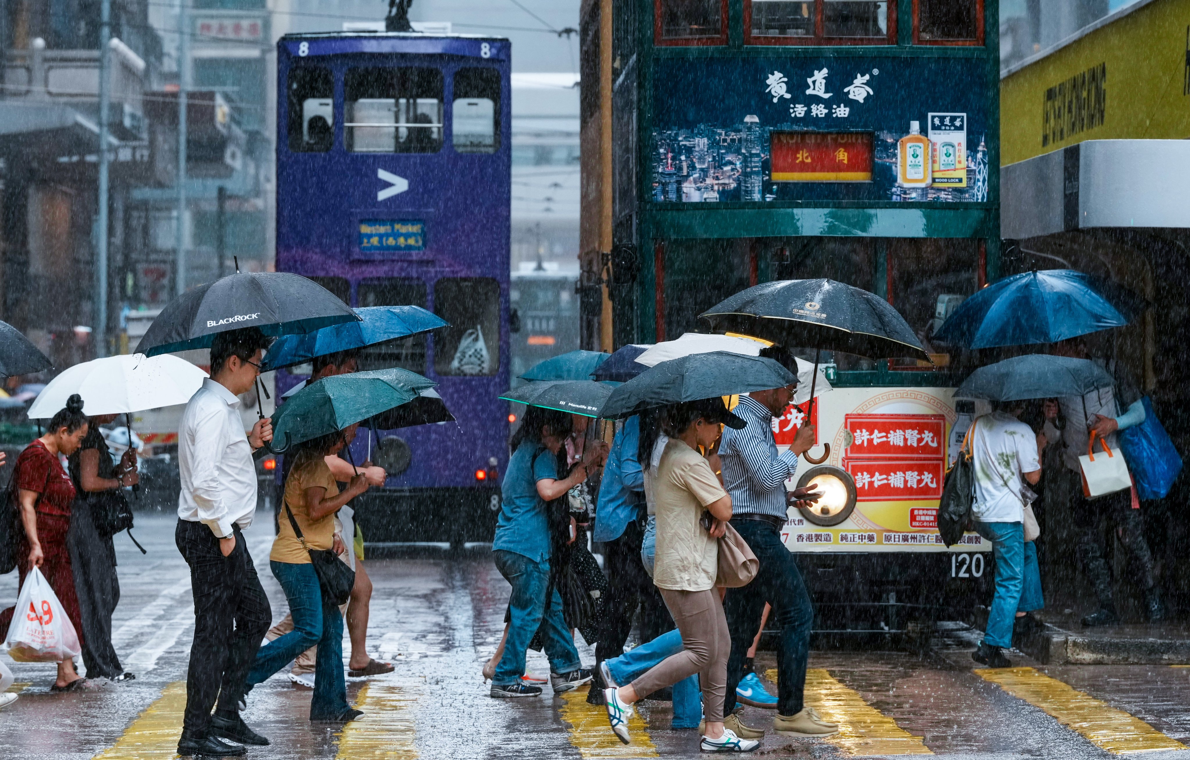The Observatory has warned of strong winds and heavy showers from Tuesday. Photo: Dickson Lee