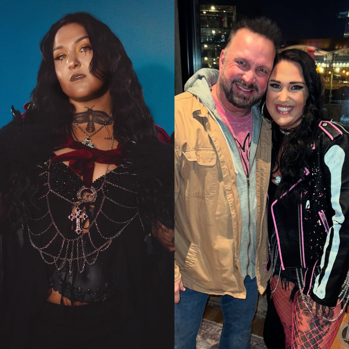 Garth Brooks and his youngest daughter, Allie Colleen Brooks. Photos: @alliecolleenmusic/Instagram