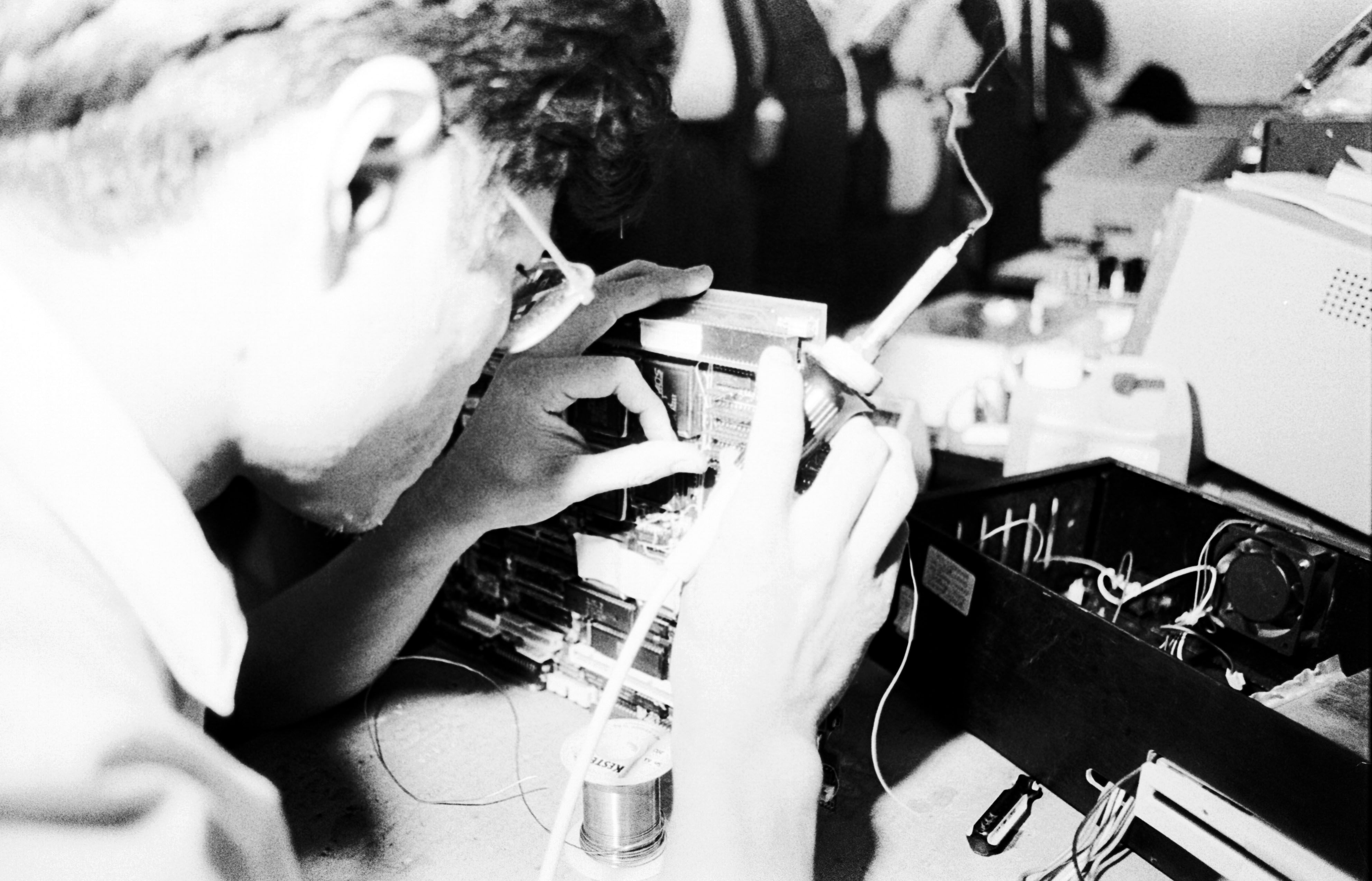 A technician works on a circuit board for electronics manufacturer International Quartz, which in the late 1980s was producing a range of computer and telephone products. Photo: SCMP Archives