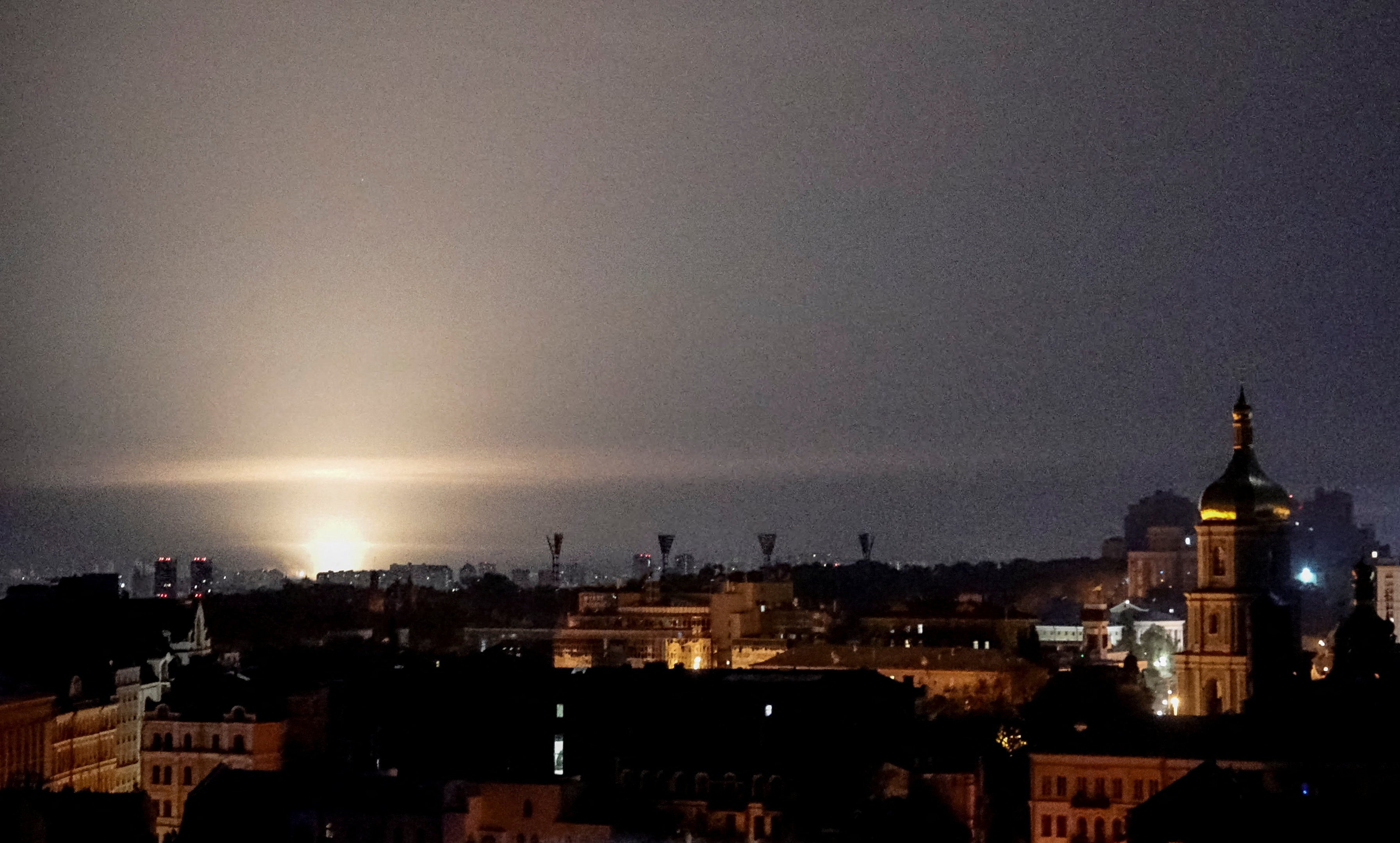 An explosion in Kyiv. Photo: Reuters