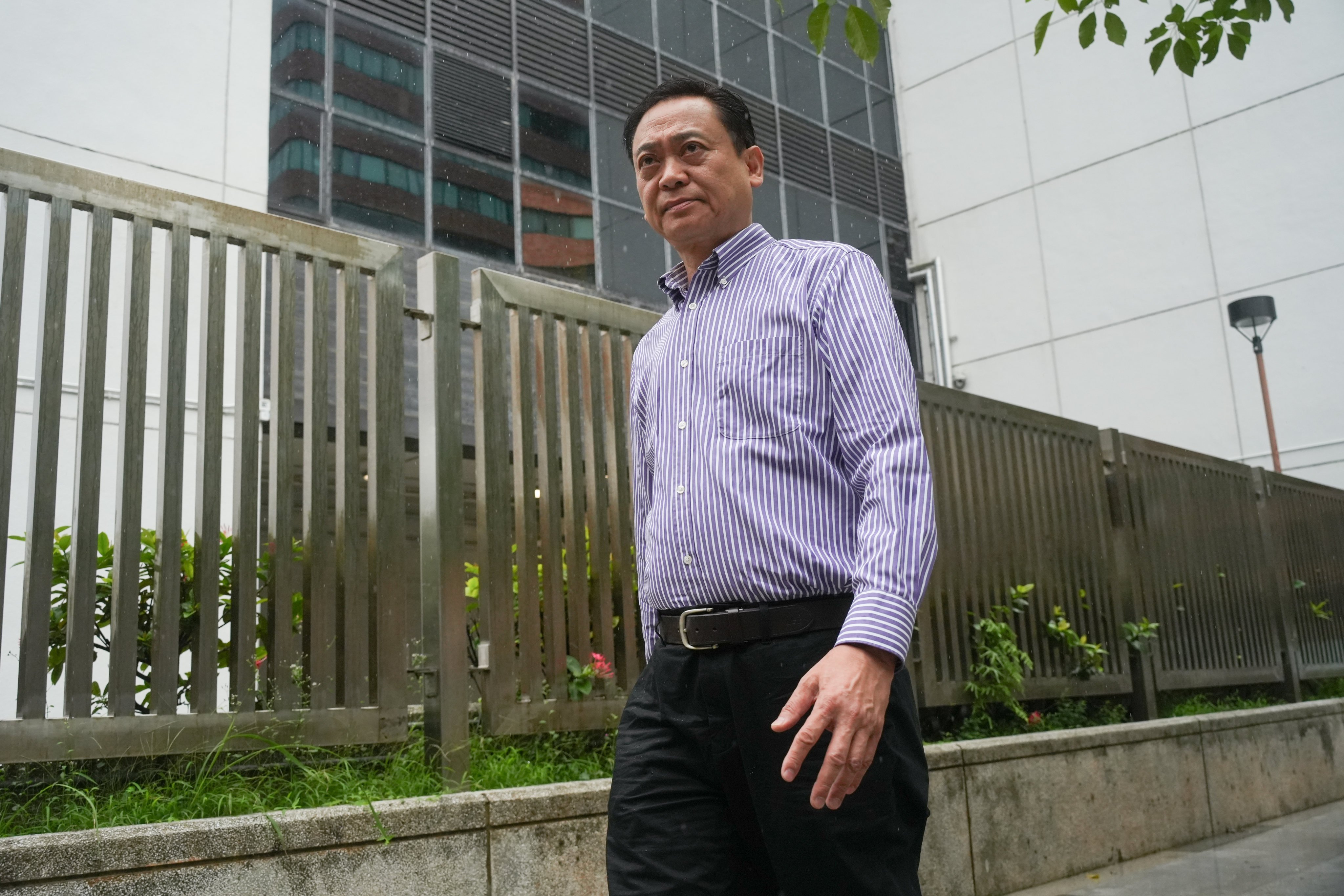 Jason Kong leaves Sha Tin Court over allegations of fraud and money laundering. Photo: Sun Yeung