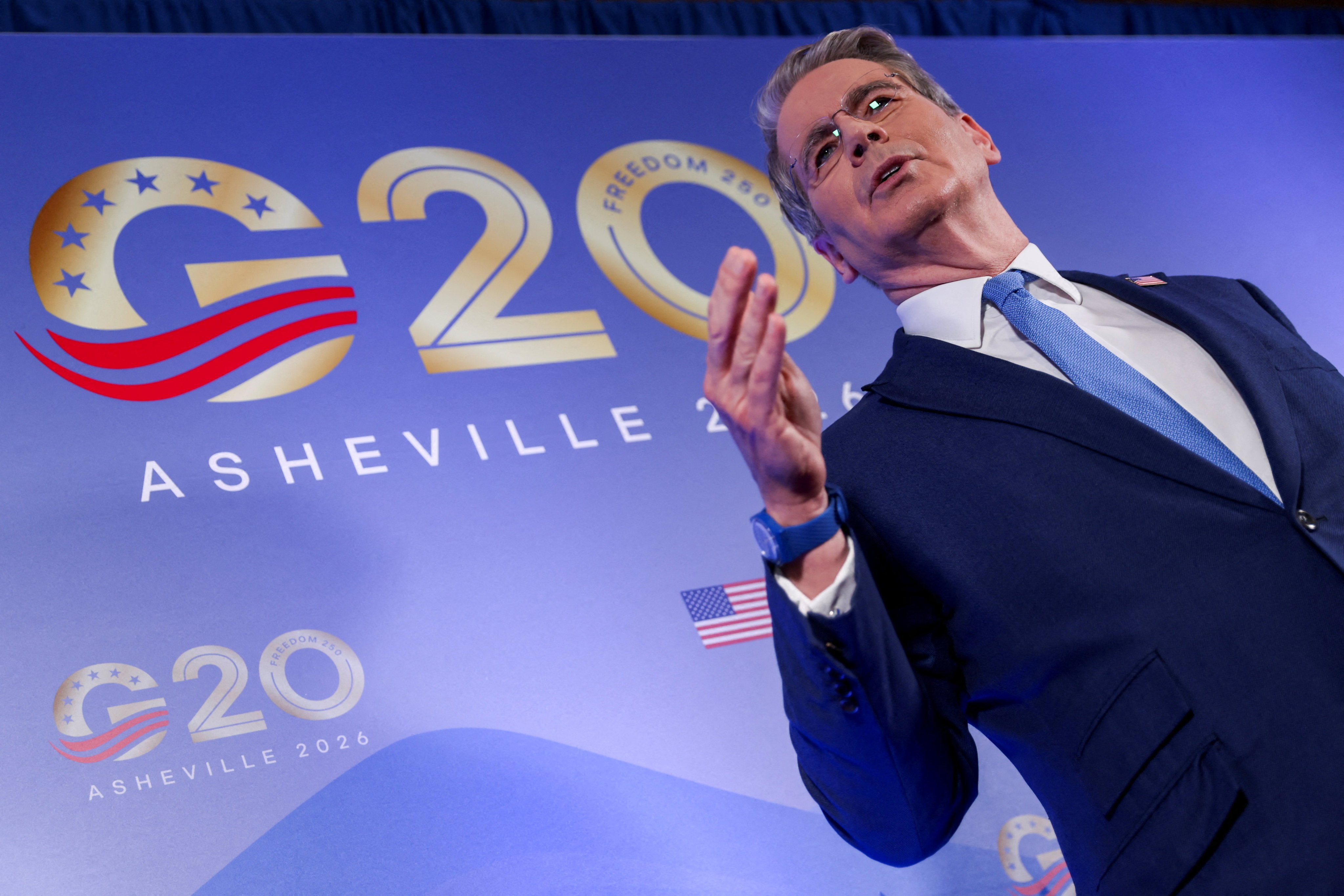 US Treasury Secretary Scott Bessent attends the G20 Finance Ministers’ meeting in Asheville, North Carolina, on Monday. Photo: Reuters