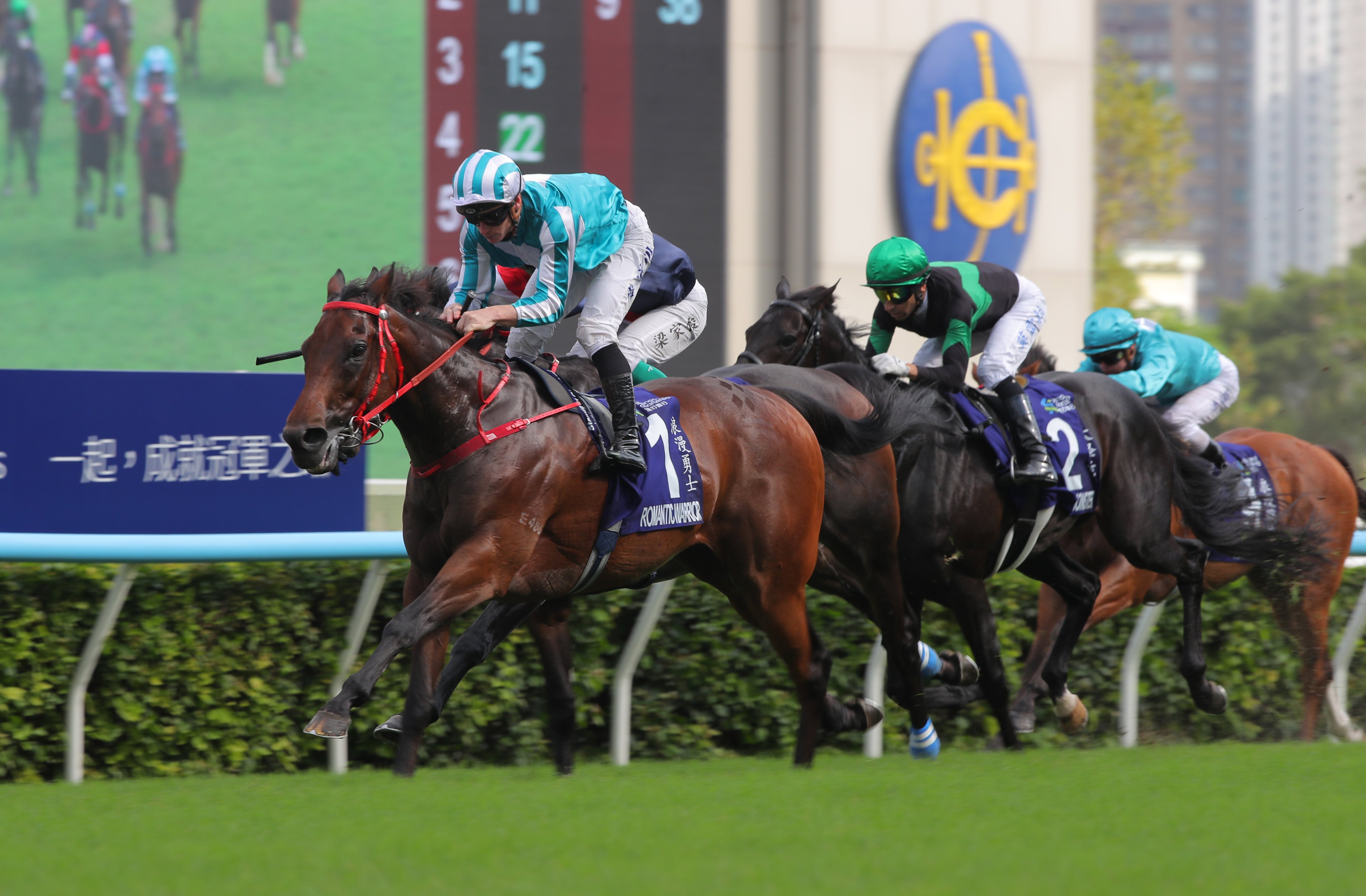 Romantic Warrior wins May’s Group One Champions & Chater Cup at Sha Tin. Photos: Kenneth Chan