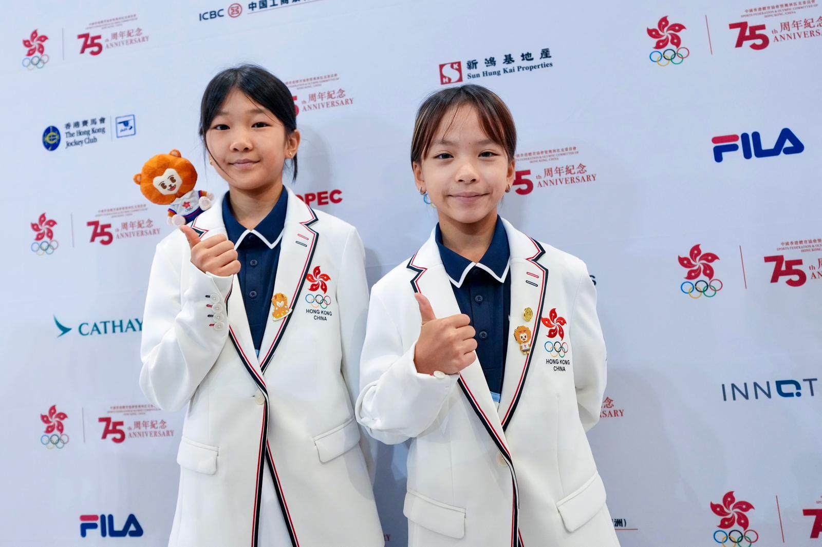Katniss Wong (right) and Kamus Wong are the two youngest competitors in the city’s Asian Games squad. Photo: Mike Chan