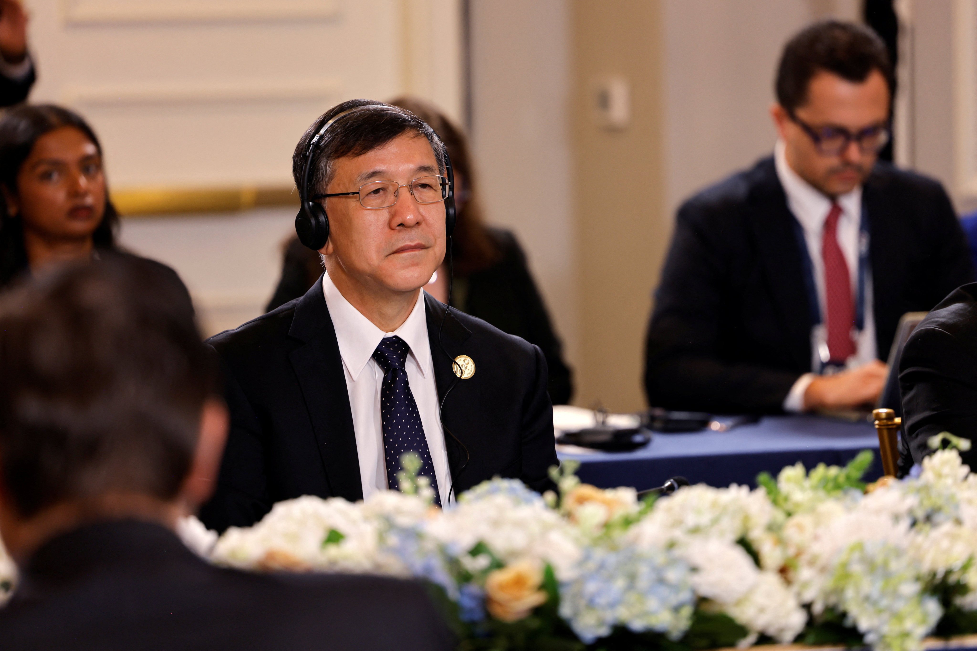 China’s Minister of Science and Technology Yin Hejun joins other delegates at the G20 Innovation Ministerial summit in Chapel Hill, North Carolina, US, on Tuesday. Photo: Reuters