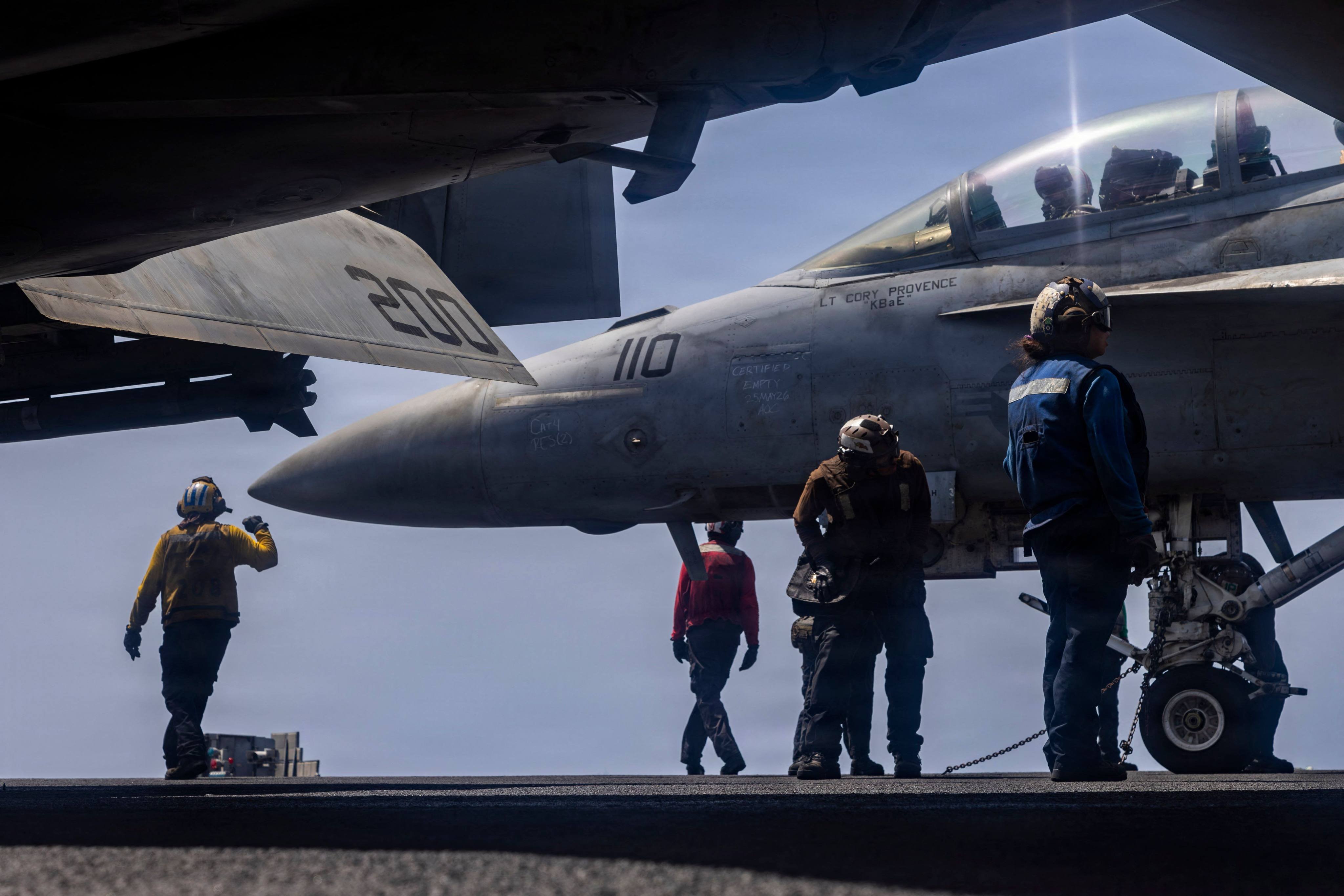 US Military Central Command launched new air strikes on Iran on Tuesday. Photo: AFP