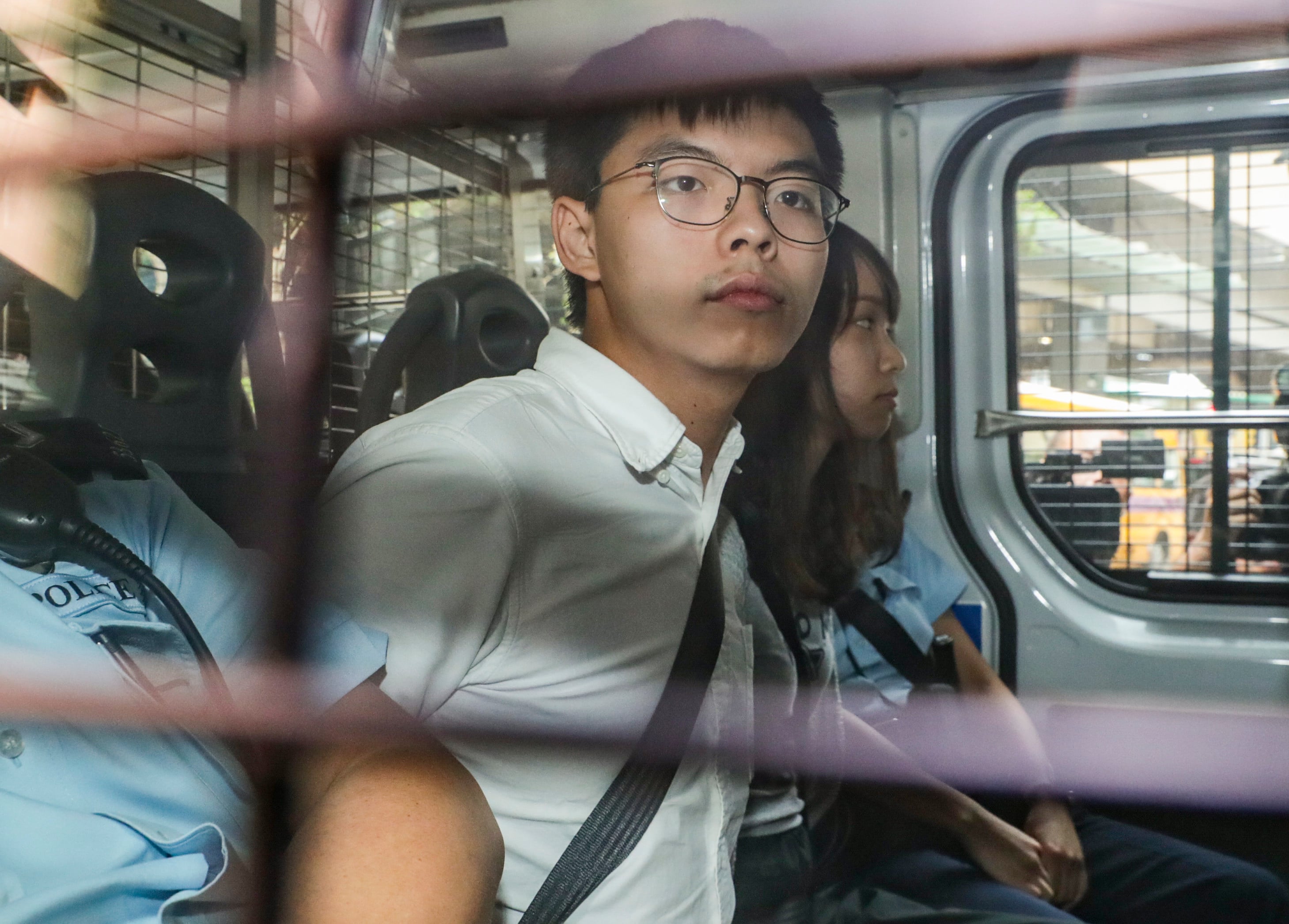 Joshua Wong and Agnes Chow appear at Eastern Court in August 2019. Photo: Edmond So
