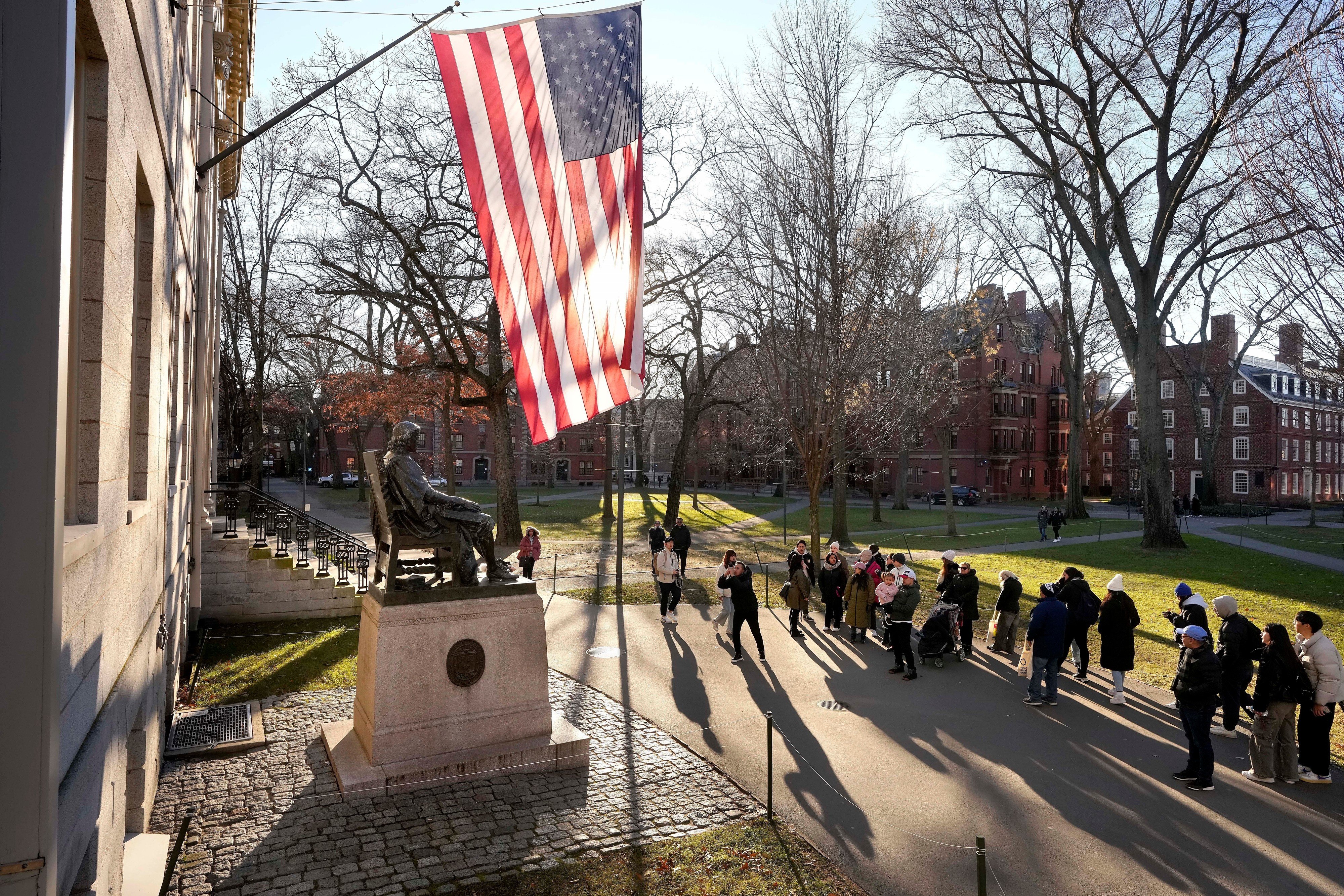 Harvard University campus, January 2, 2024. Photo: AP