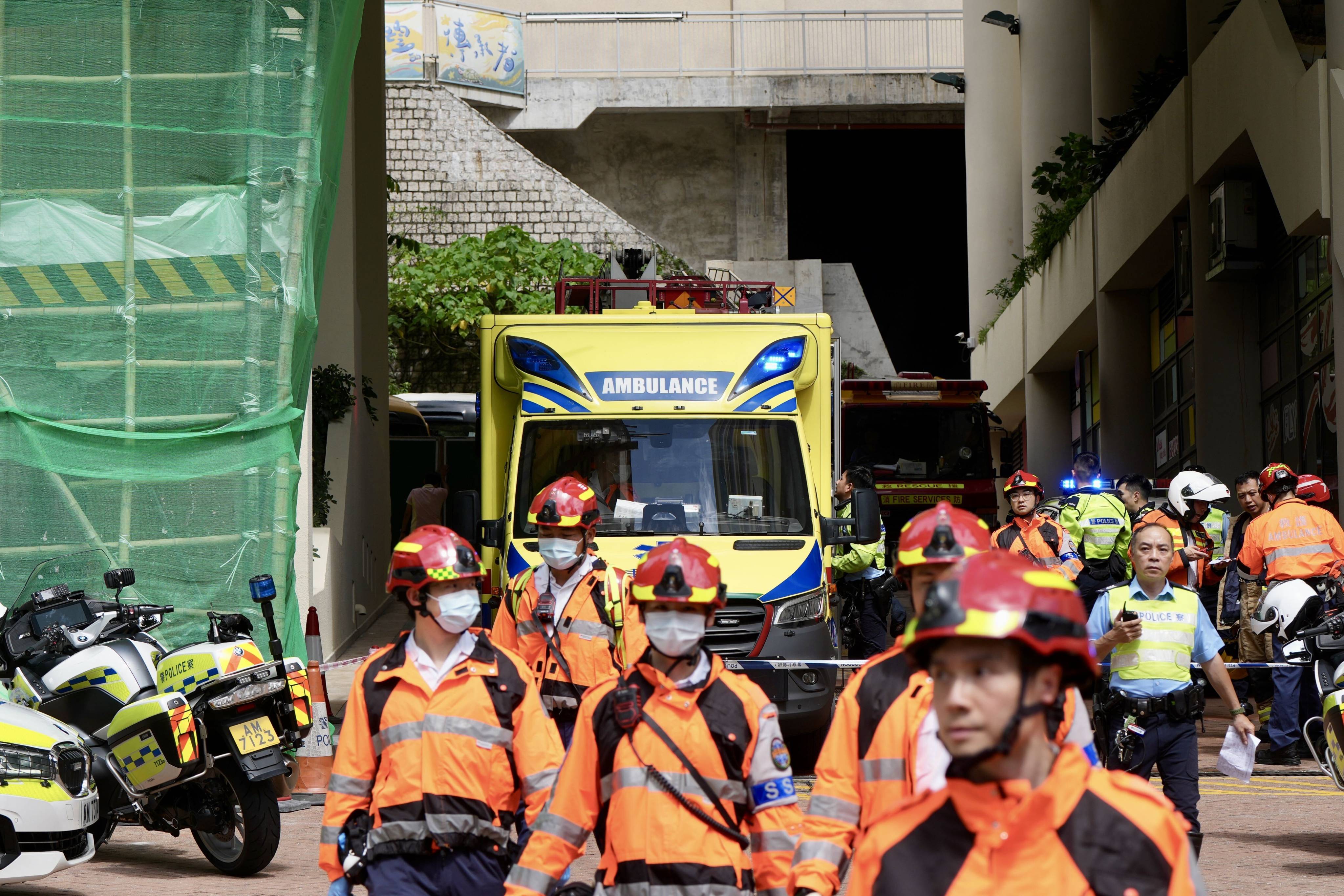 The Fire Services Department says it sent 10 ambulances to the site of the accident. Photo: Sam Tsang