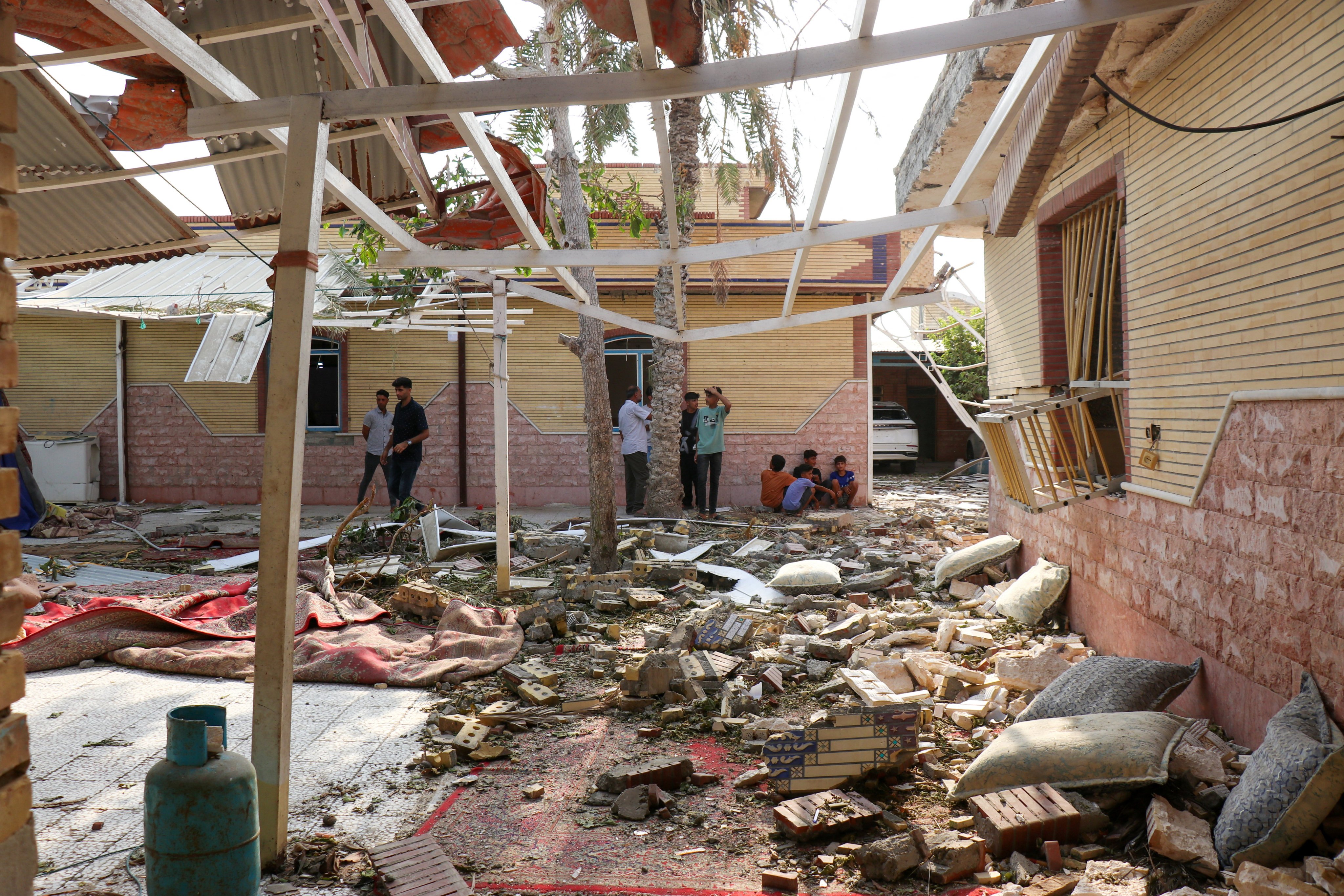 The aftermath of the attack. Photo: West Asia News Agency via Reuters