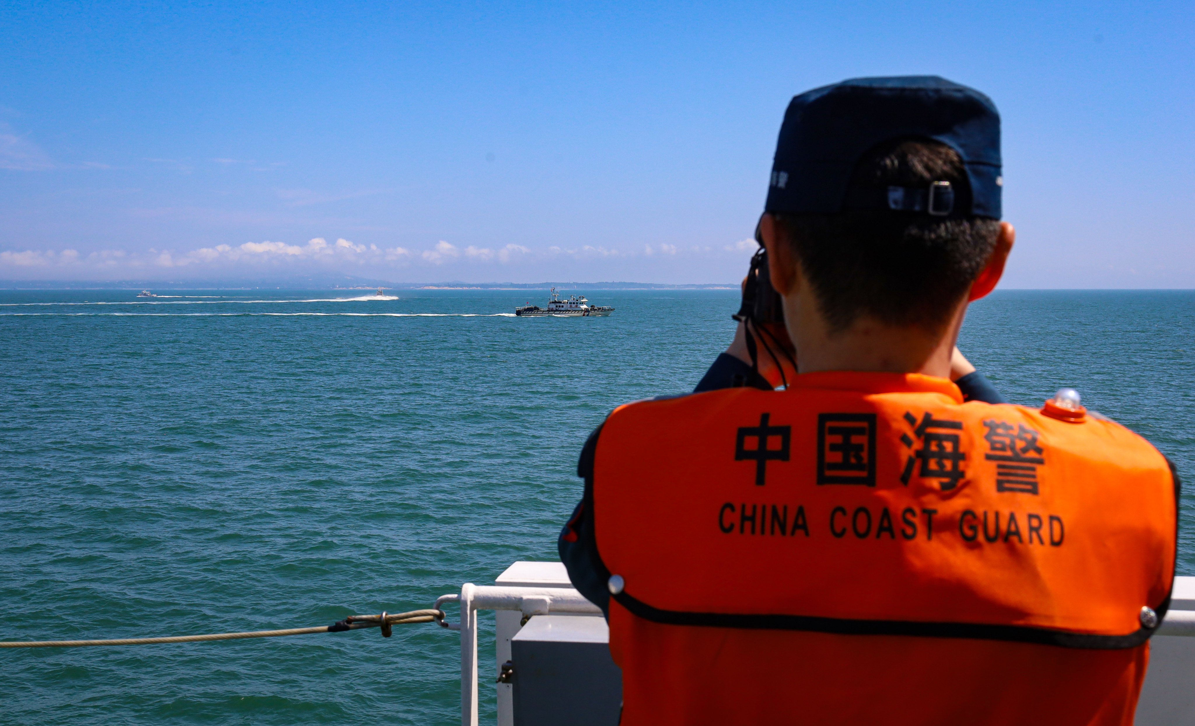 The coastguard said it would "continue to strengthen law enforcement patrols in waters under Chinese jurisdiction". Photo: Weibo/China Coast Guard