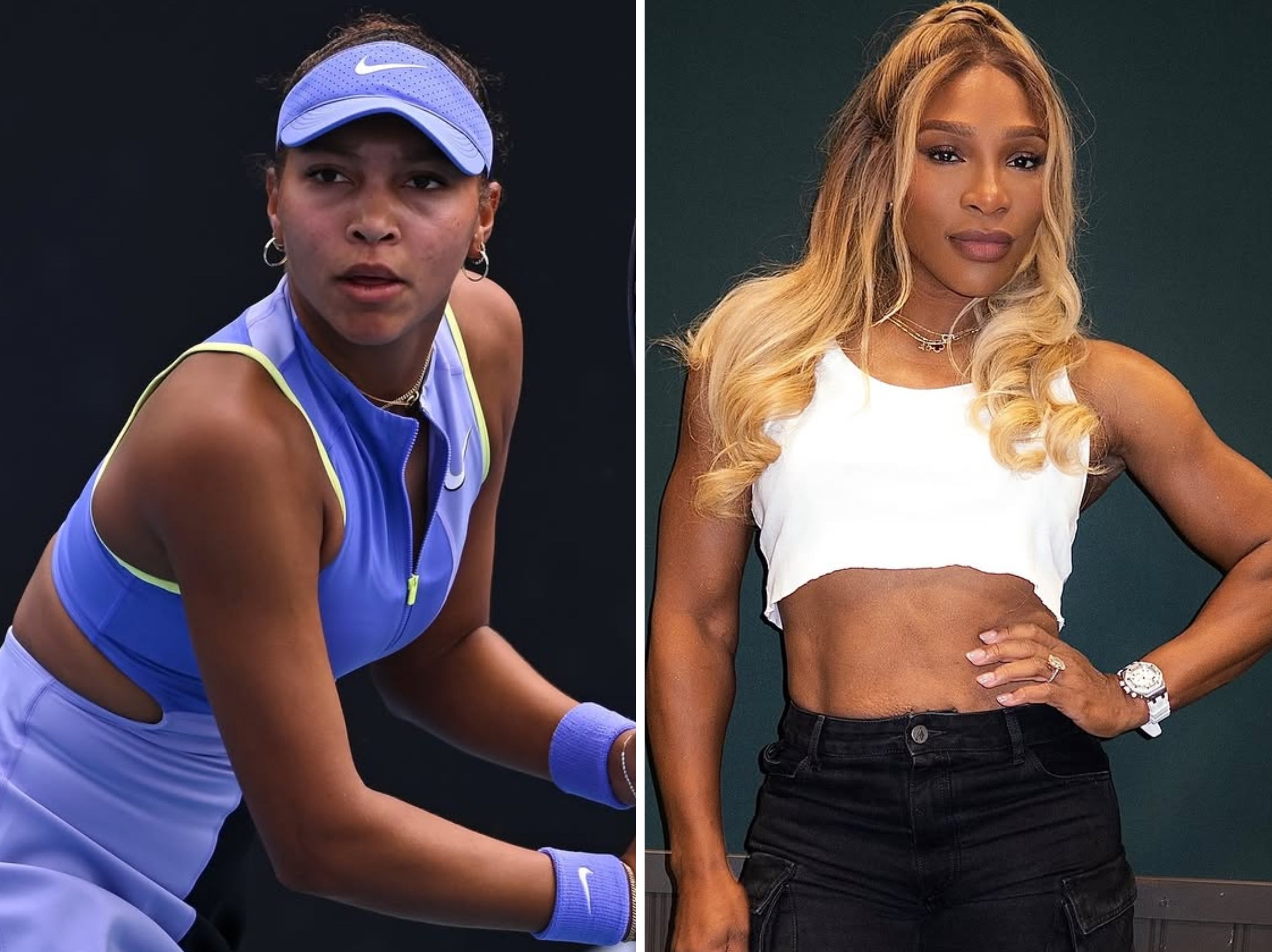 Thea Frodin (left) was the body double of Demi Singleton, the actress who played Serena Williams (right) in the 2021 film King Richard. Photos: @thea.frodin, @serenawilliams/Instagram